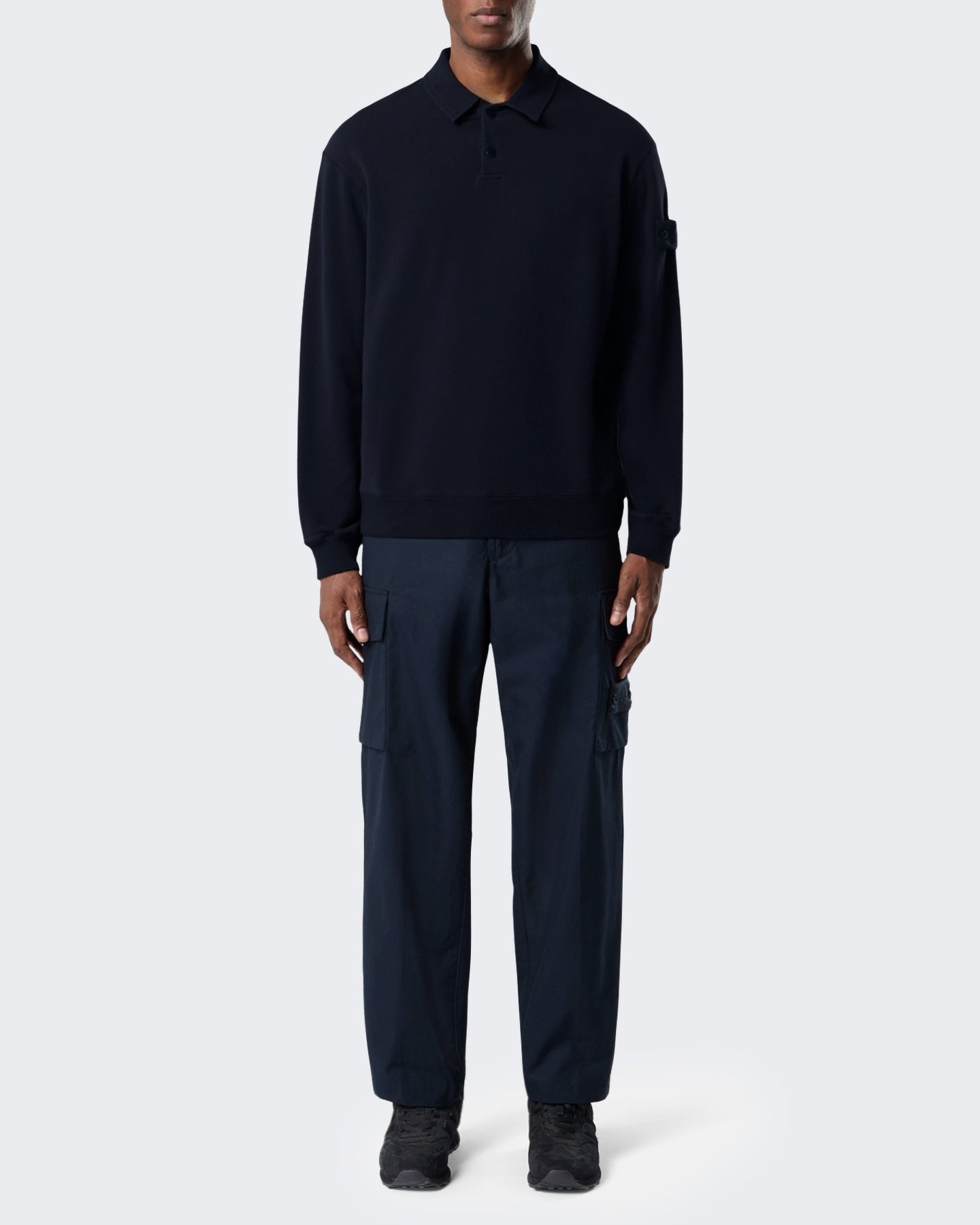 Stone Island Heren Polo met lange mouwen Blauw - Eleganza.nl