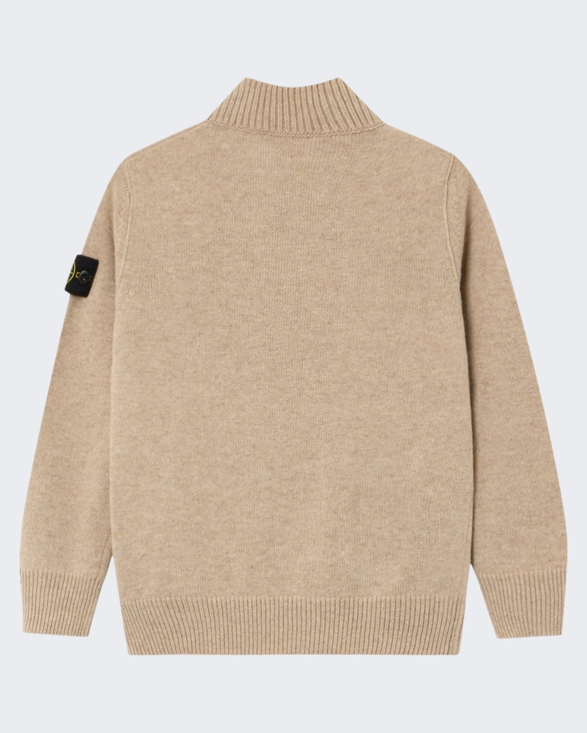 Stone Island Kids Polo met lange mouwen in beige - Eleganza.nl