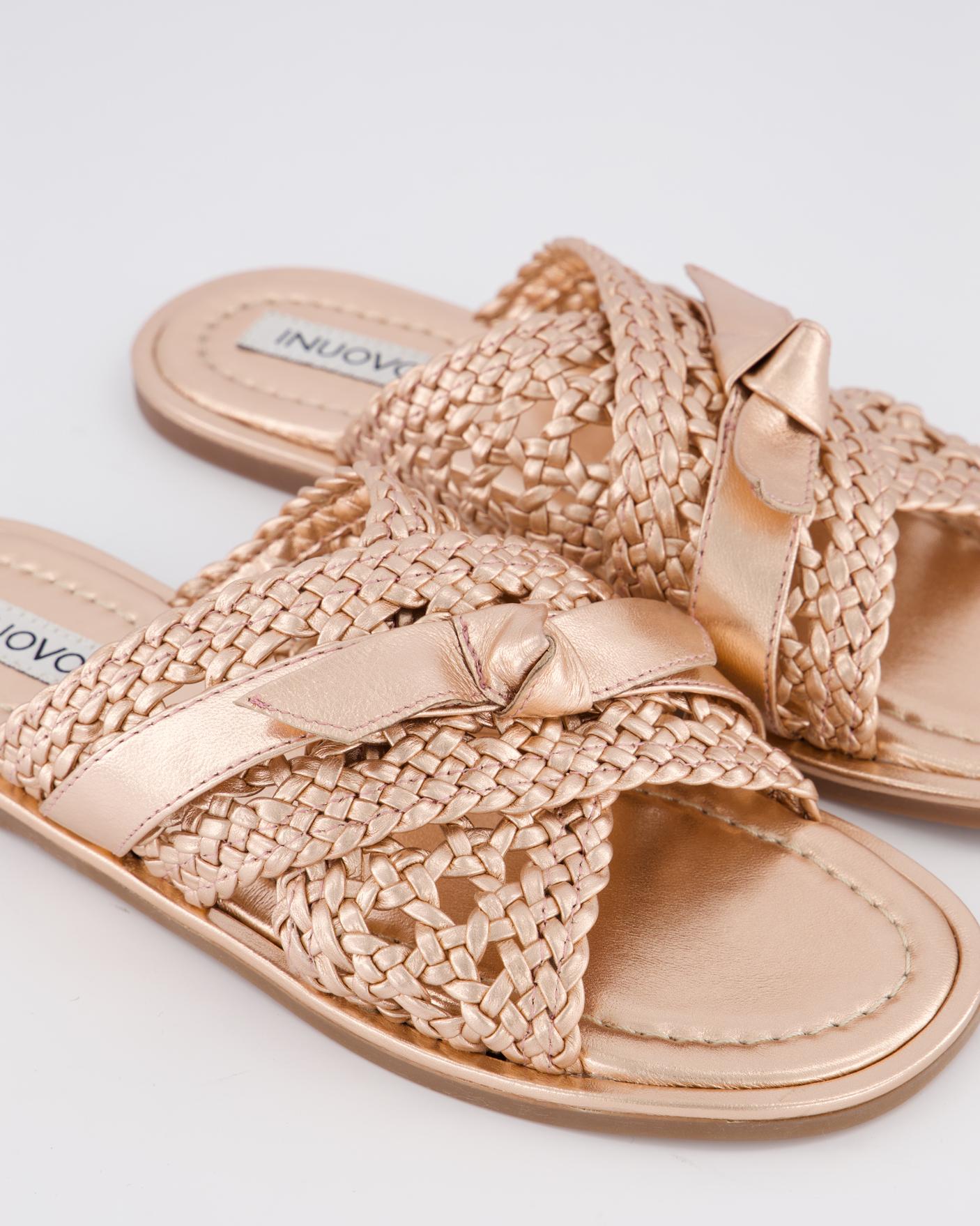 Dames Braided Slipper Roze Goud