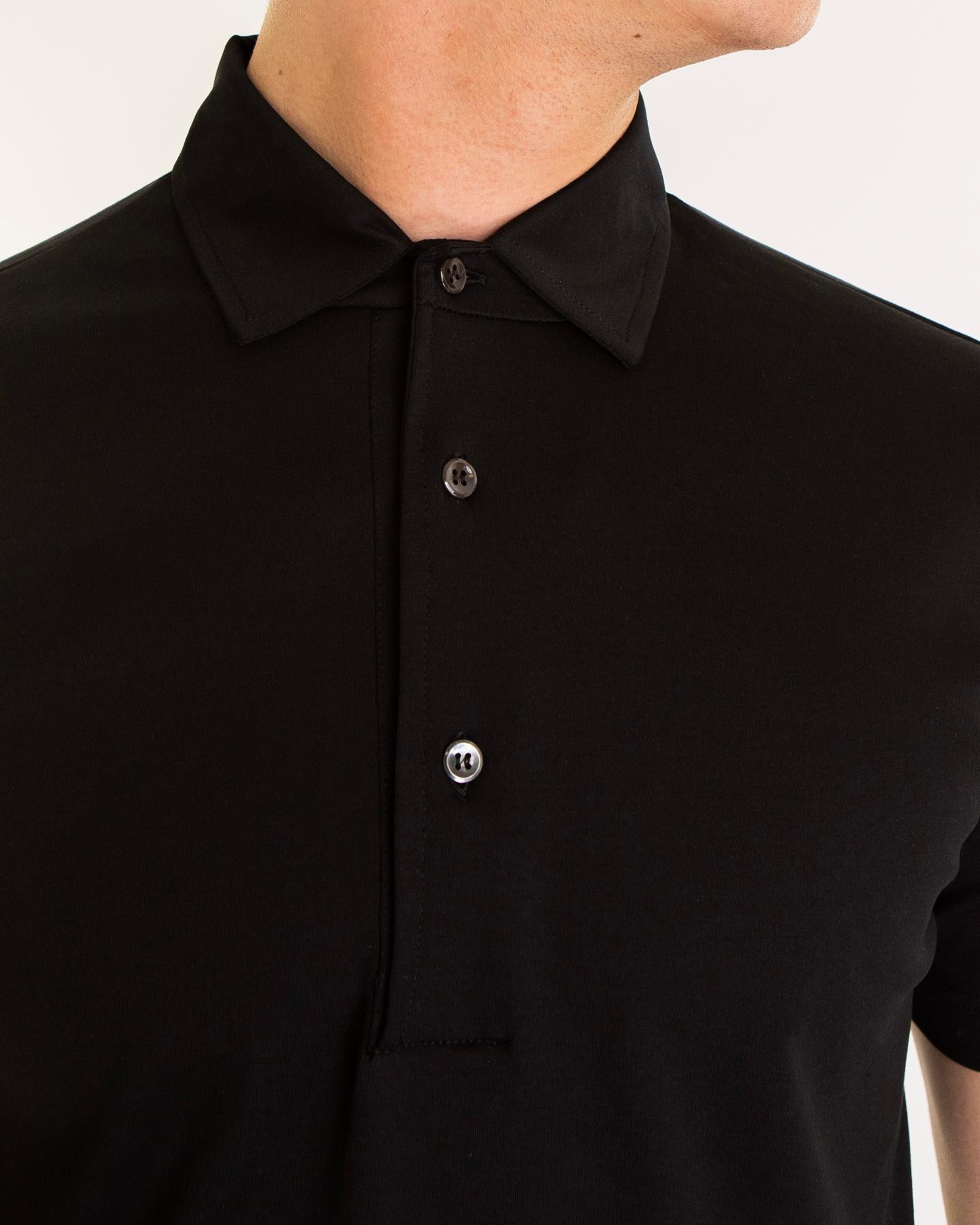 Heren Supima Polo Schiller Zwart