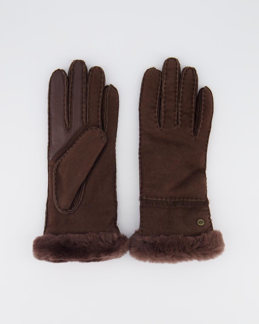 Dames Sheepskin Gloves Burnt Cedar