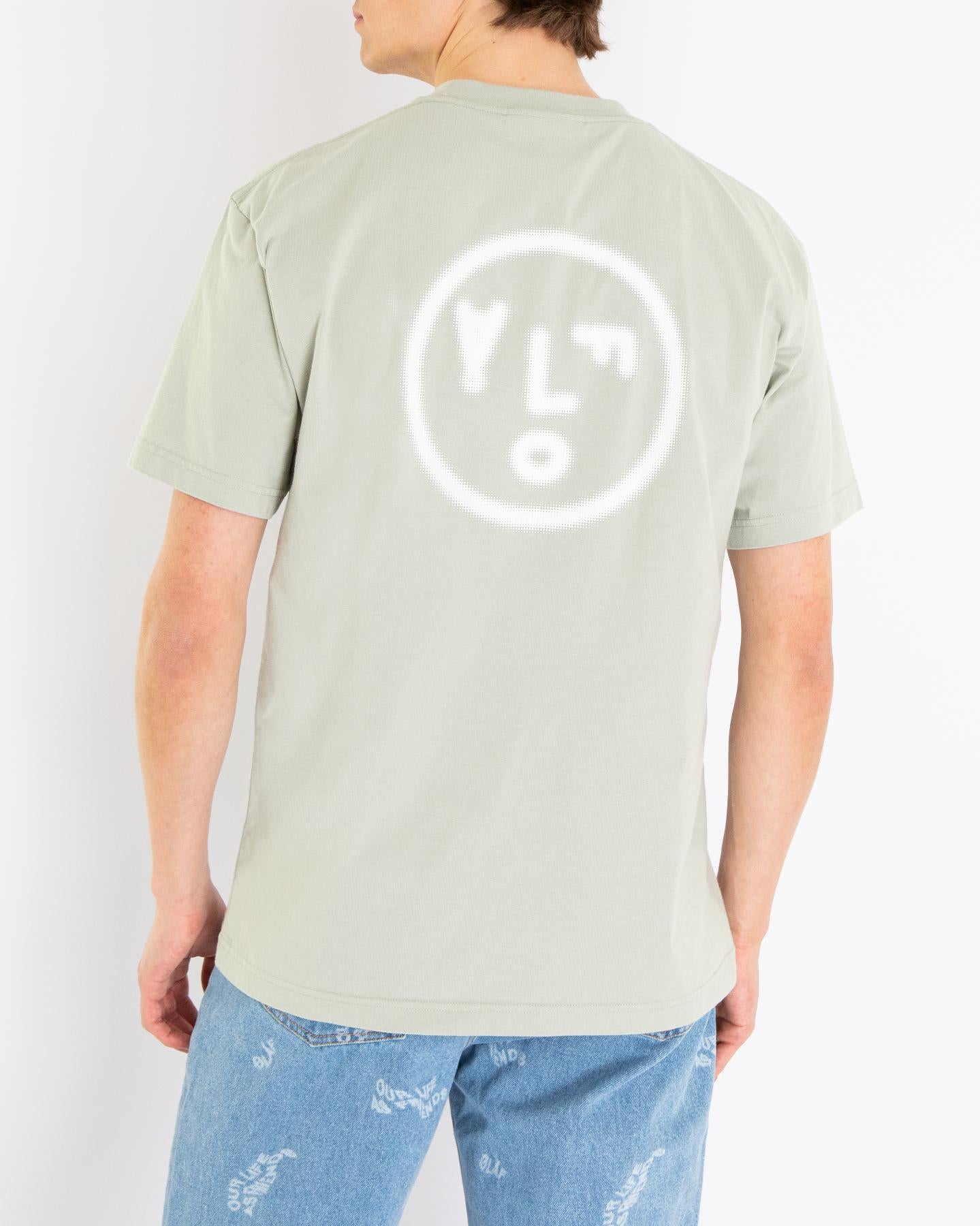 Heren Pixelated Face T-Shirt Groen