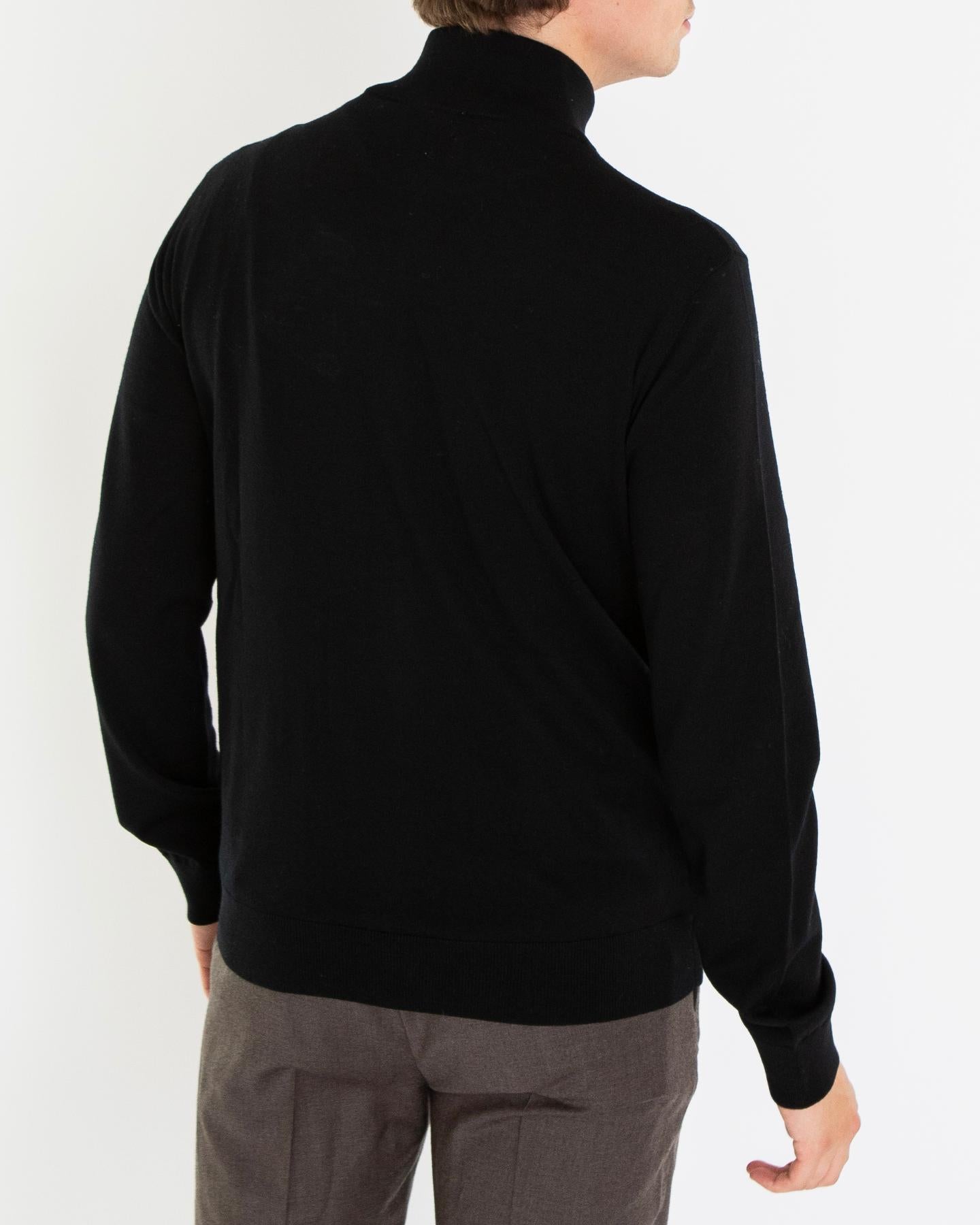 Heren Knitted Cardigan Zwart