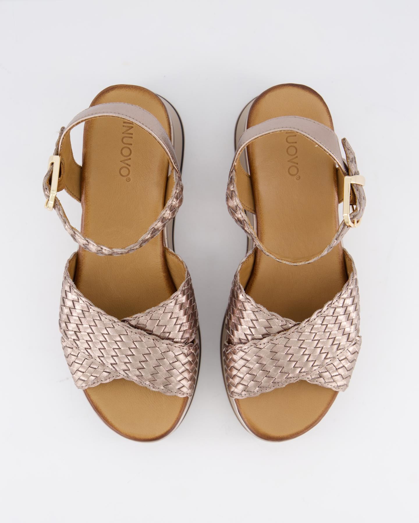 Dames Braided Strap Sandaal Wit