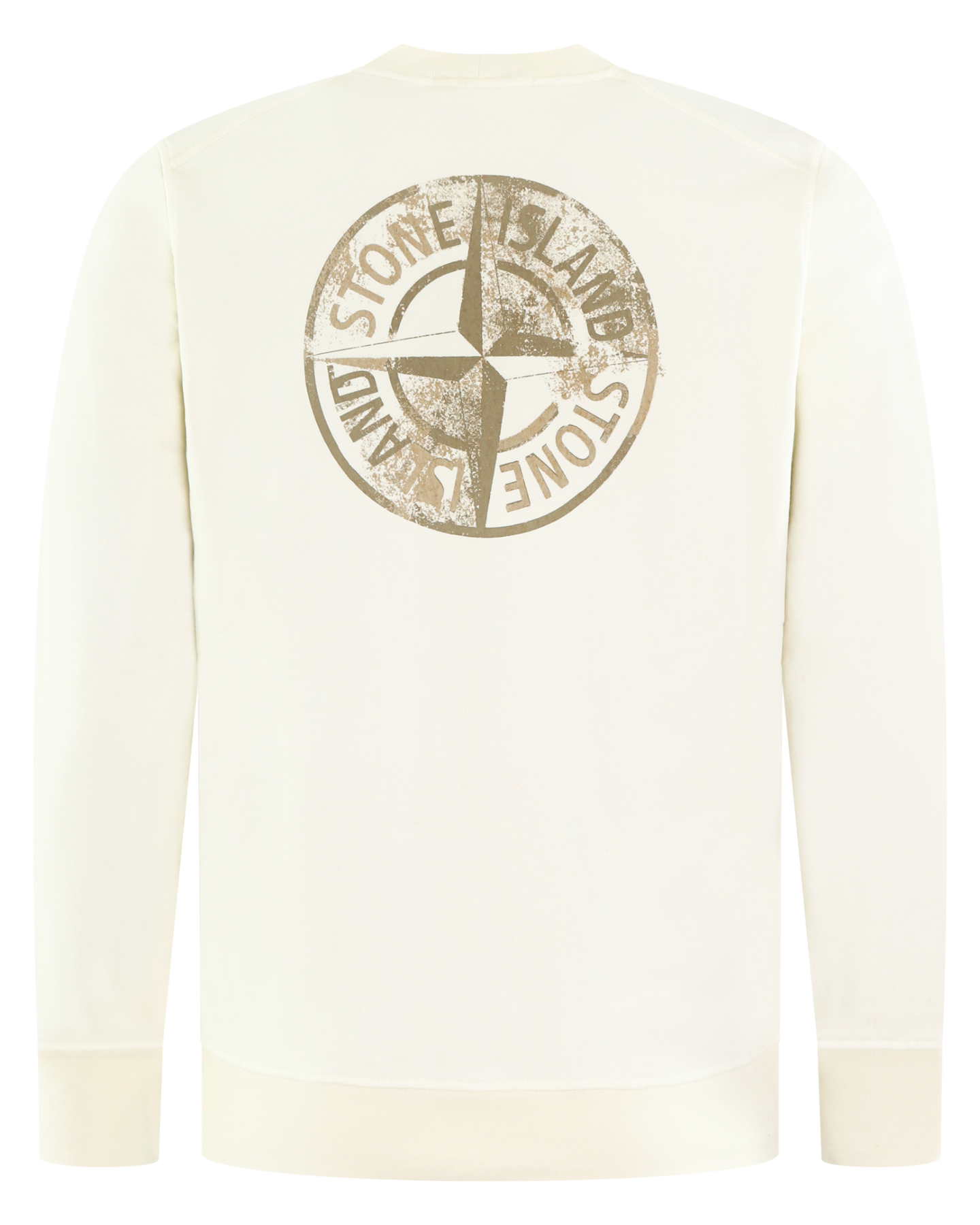 Heren Logoprint Crew Neck Ivory