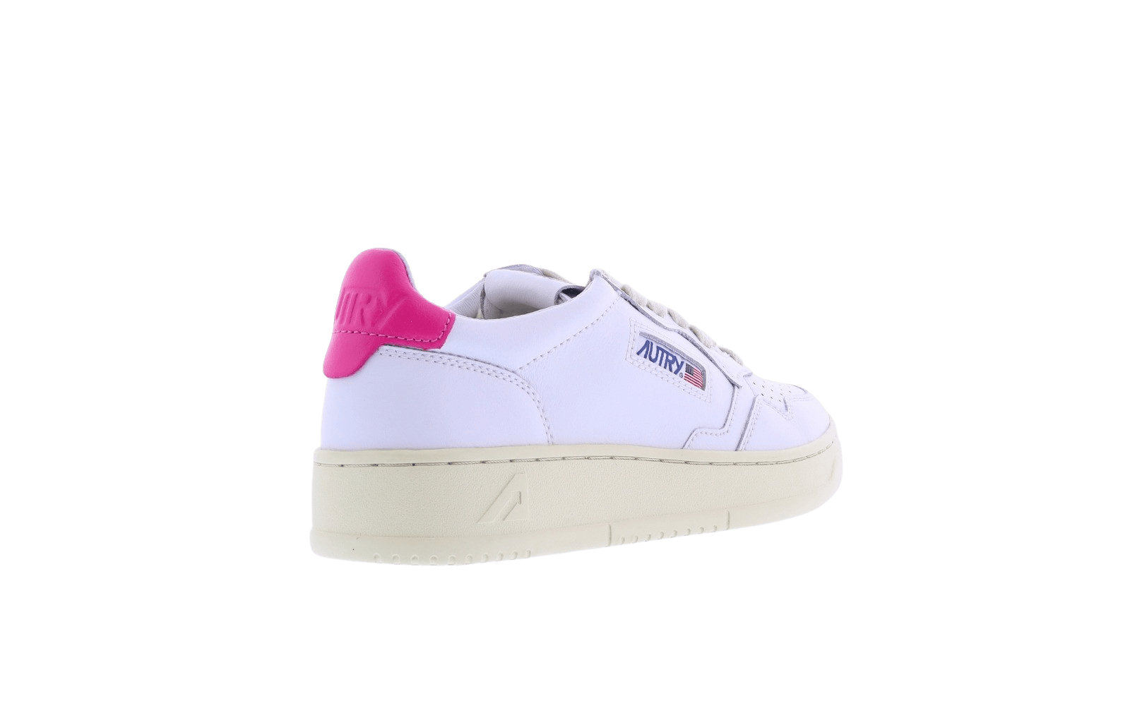 Dames Autry 01 Low wit/hotpink