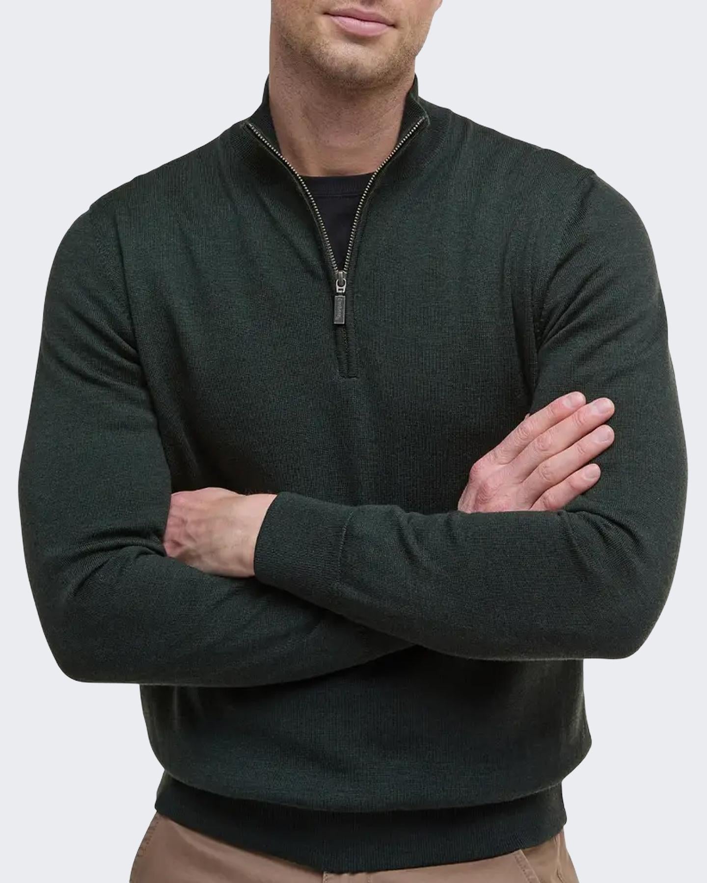 Heren Gamlin Half Zip Olive Groen