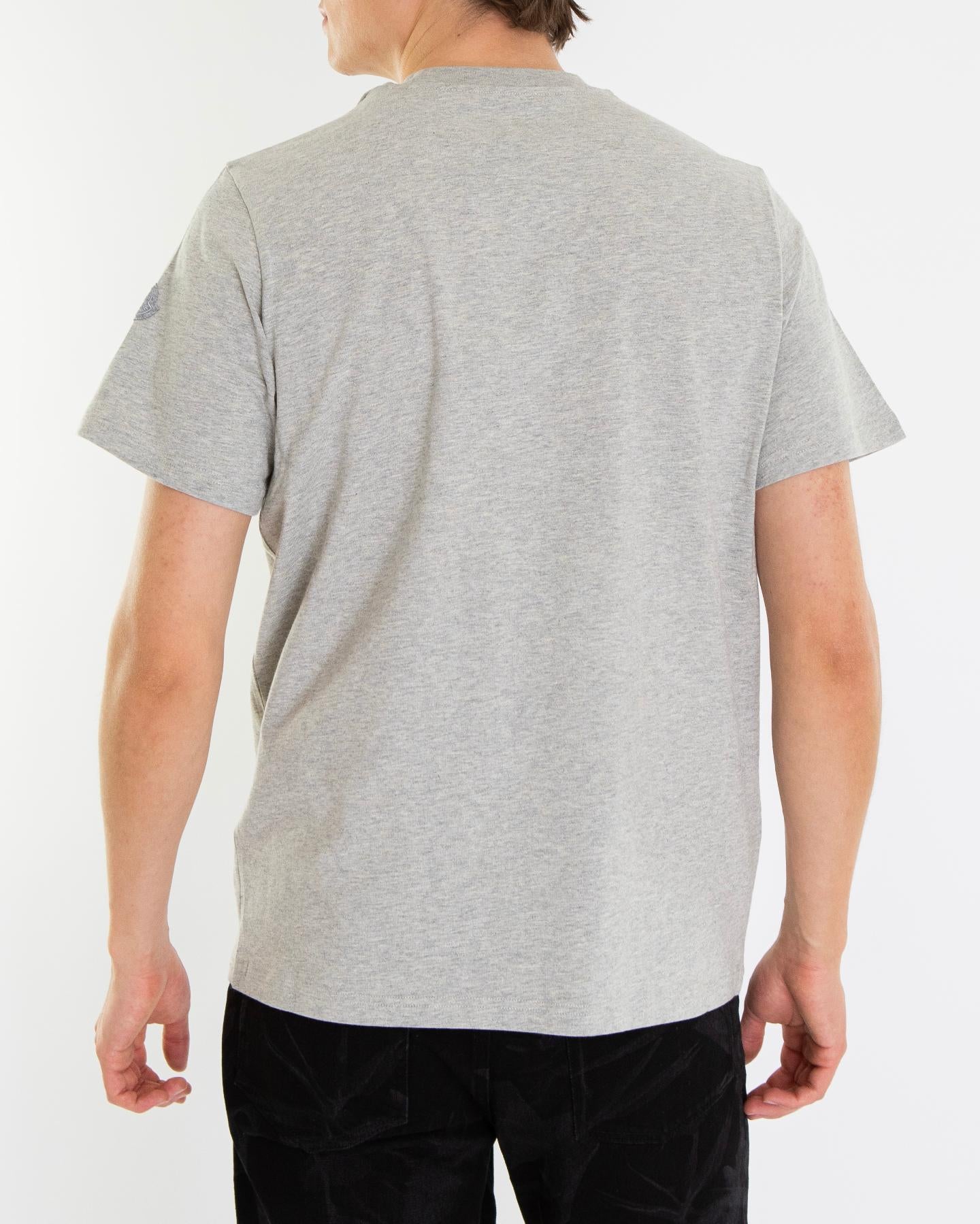 Heren Raised Logo T-Shirt Grijs