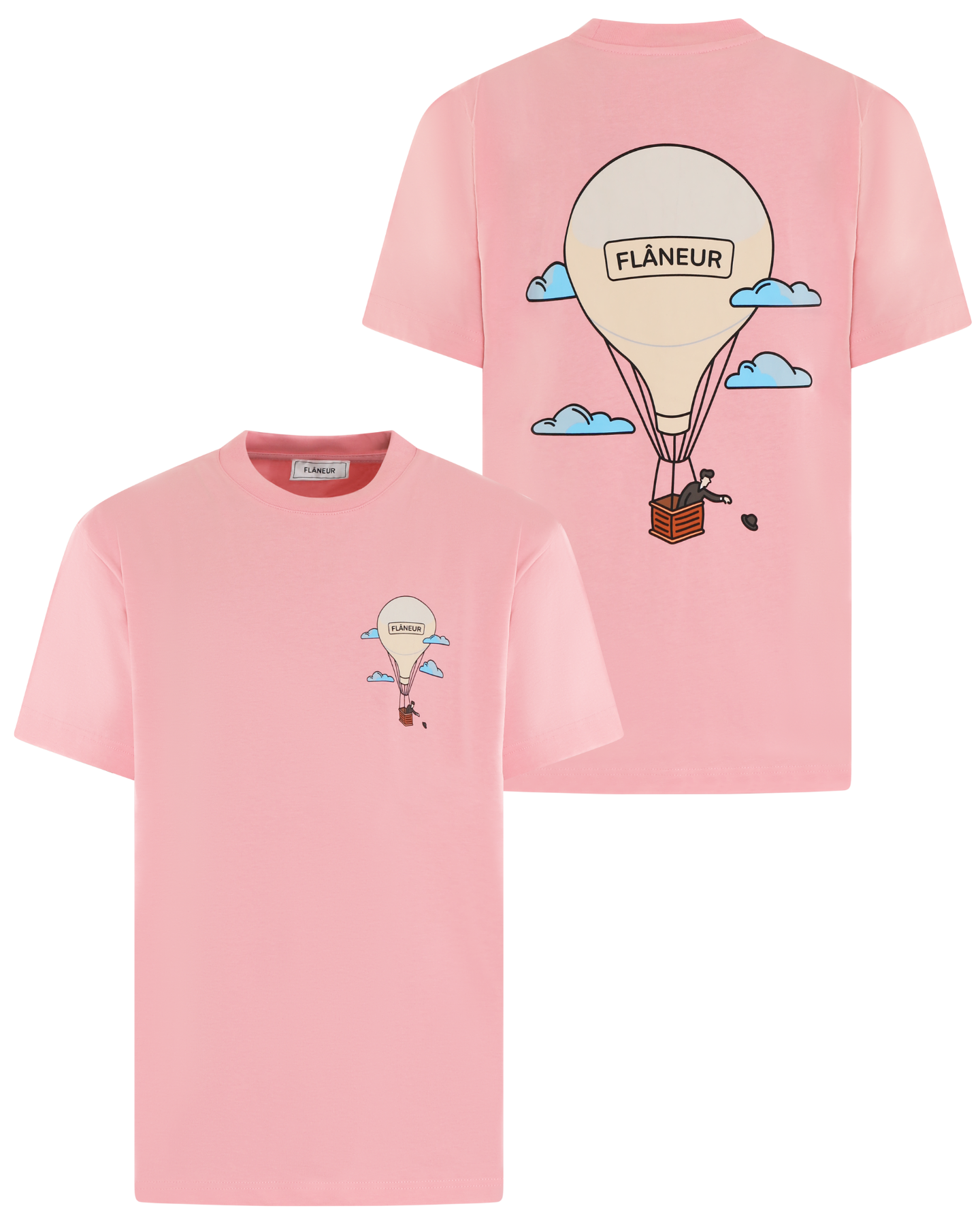 Heren Aéronautique T-Shirt Roze