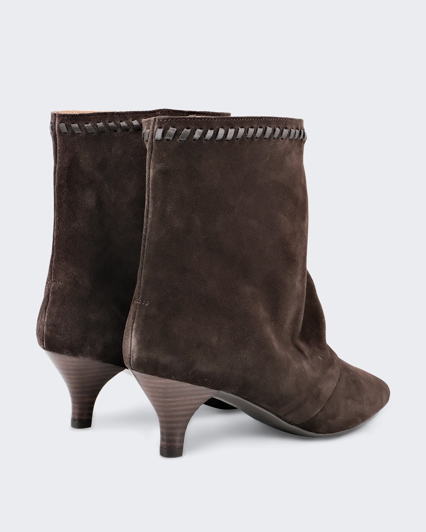 Toral Dames Suède enkellaarsjes Bruin - Eleganza.nl