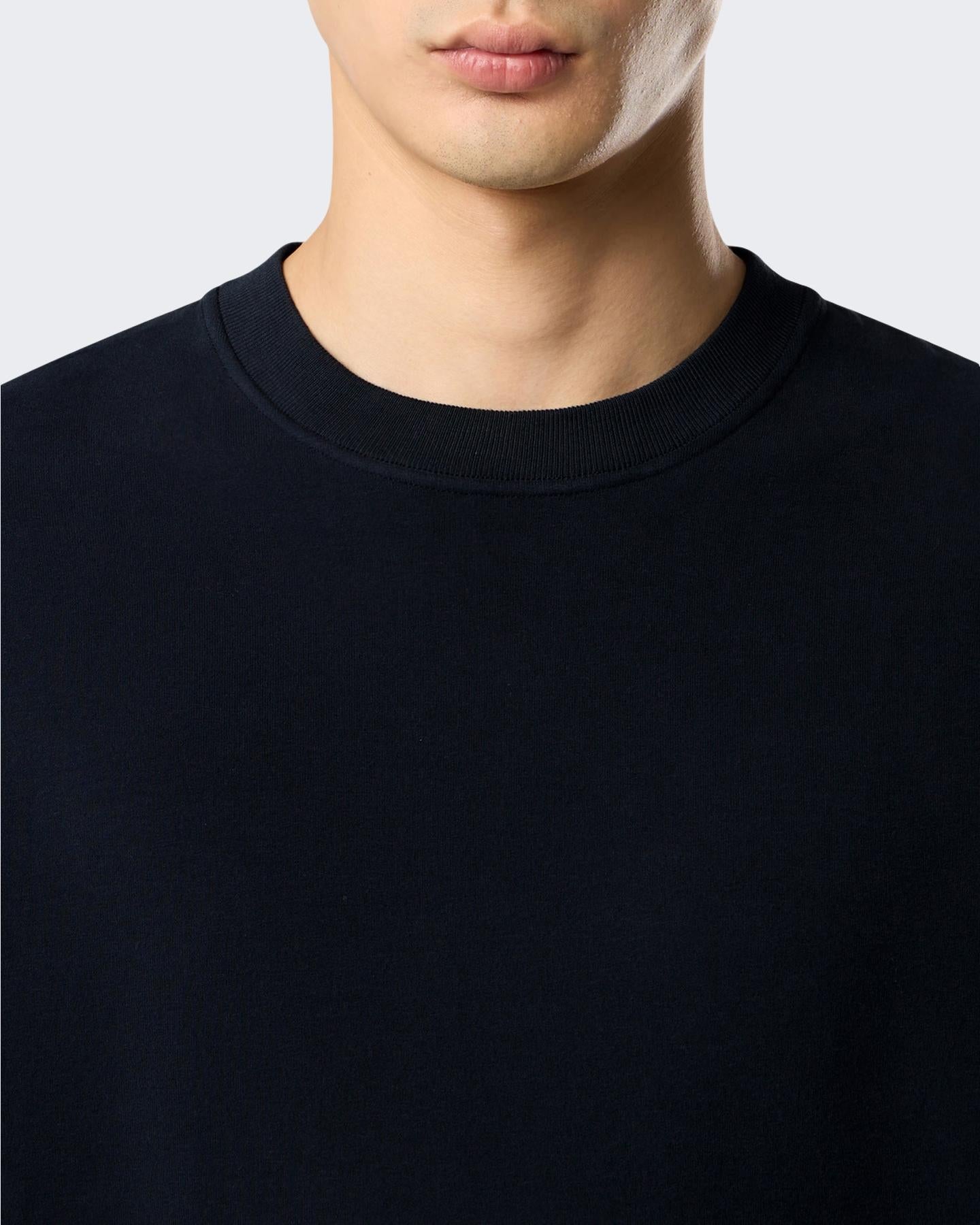 Heren Logo Patch Sweater Blauw