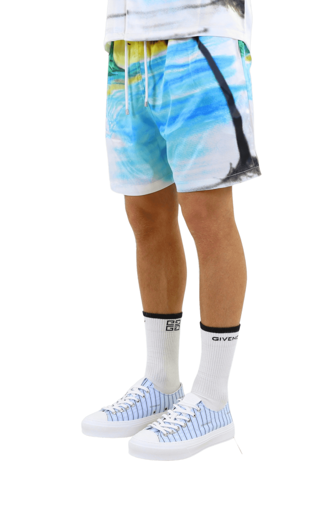 Heren Airbrushed Silk Shorts