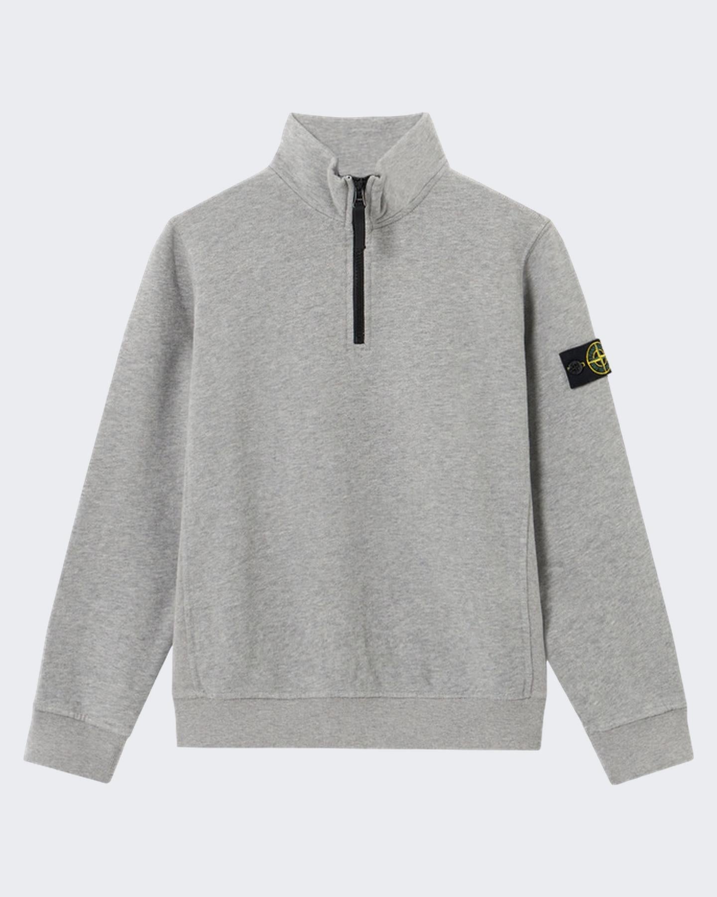 Kids Haf-Zip Sweater Grijs