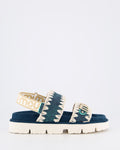 Mou Damen Bio Sandal Back Strap Denim