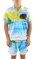 FLÂNEUR Herren Airbrushed Silk Shirt — huidige kleur
