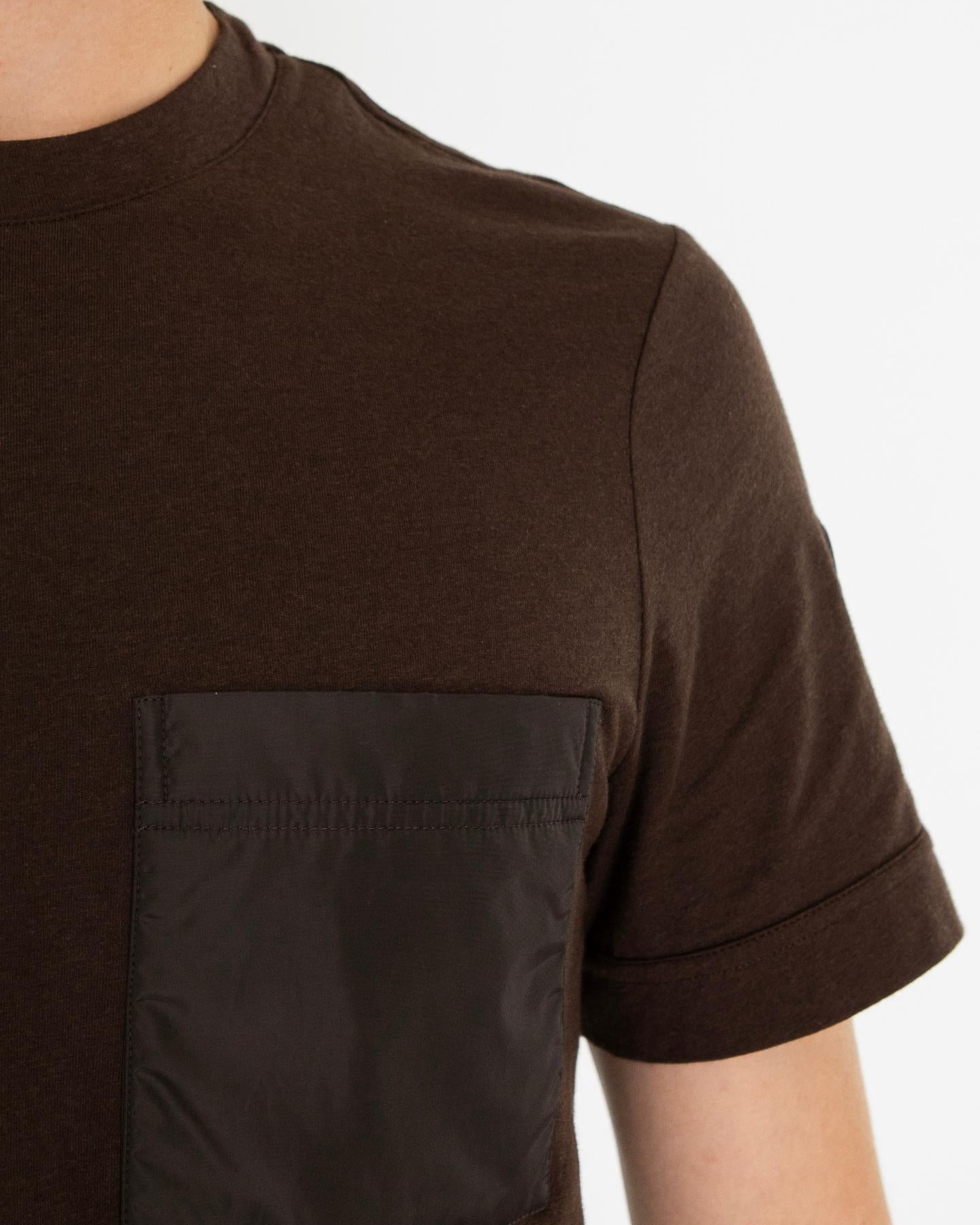 Heren Pocket T-Shirt Bruin