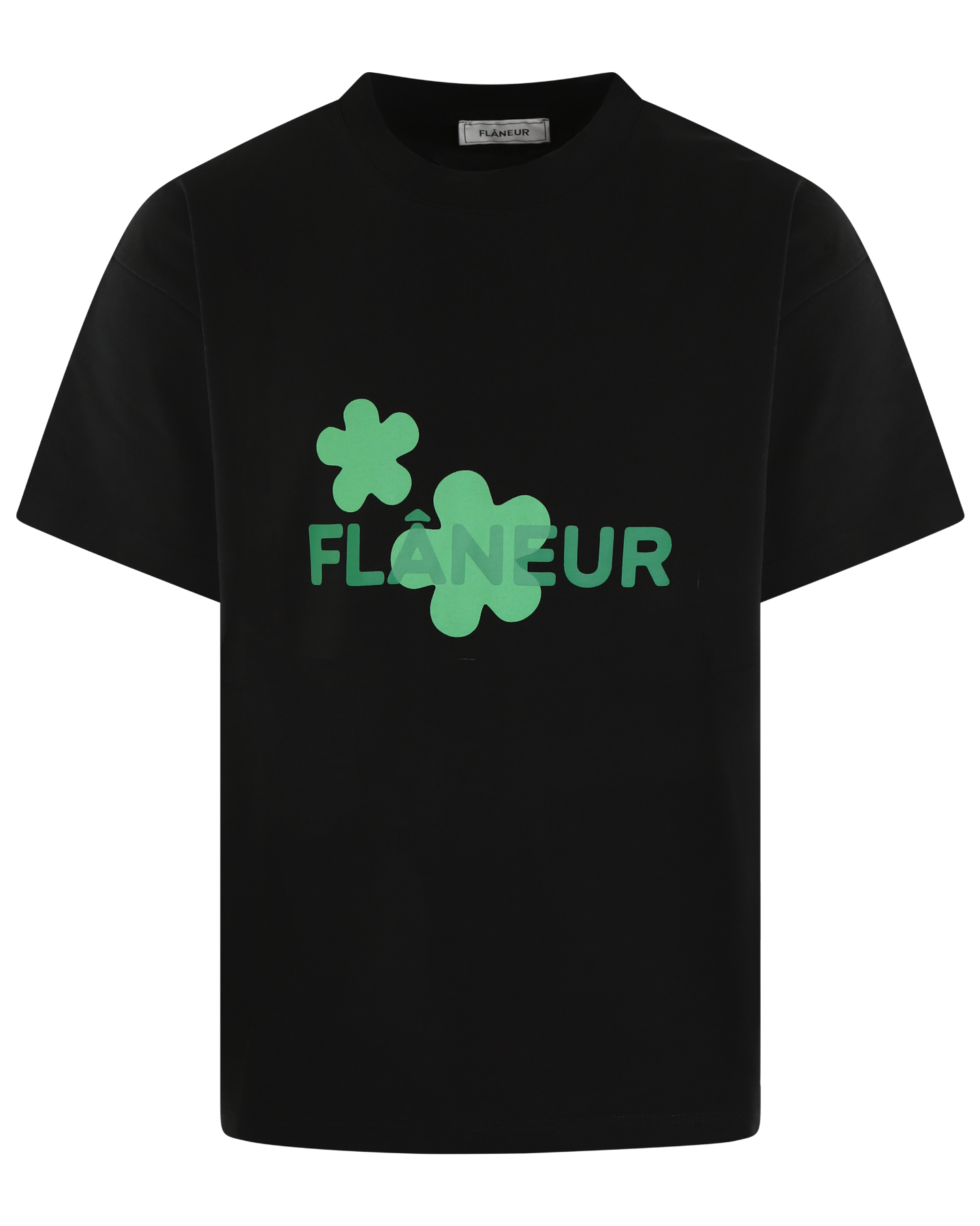 Heren Organic Flower T-Shirt Zwart