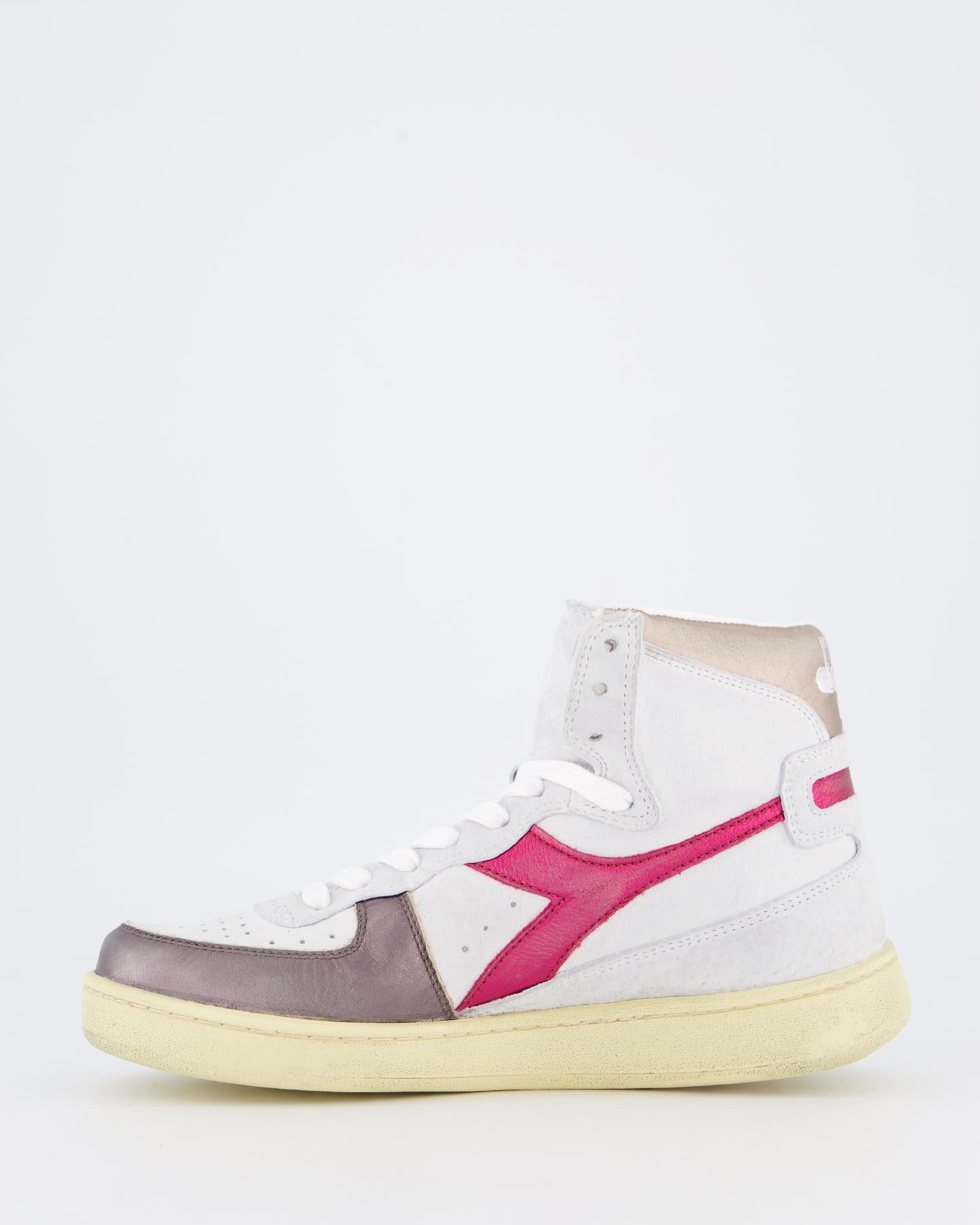 Dames Mi Basket Metal Used Wit/Fuchs