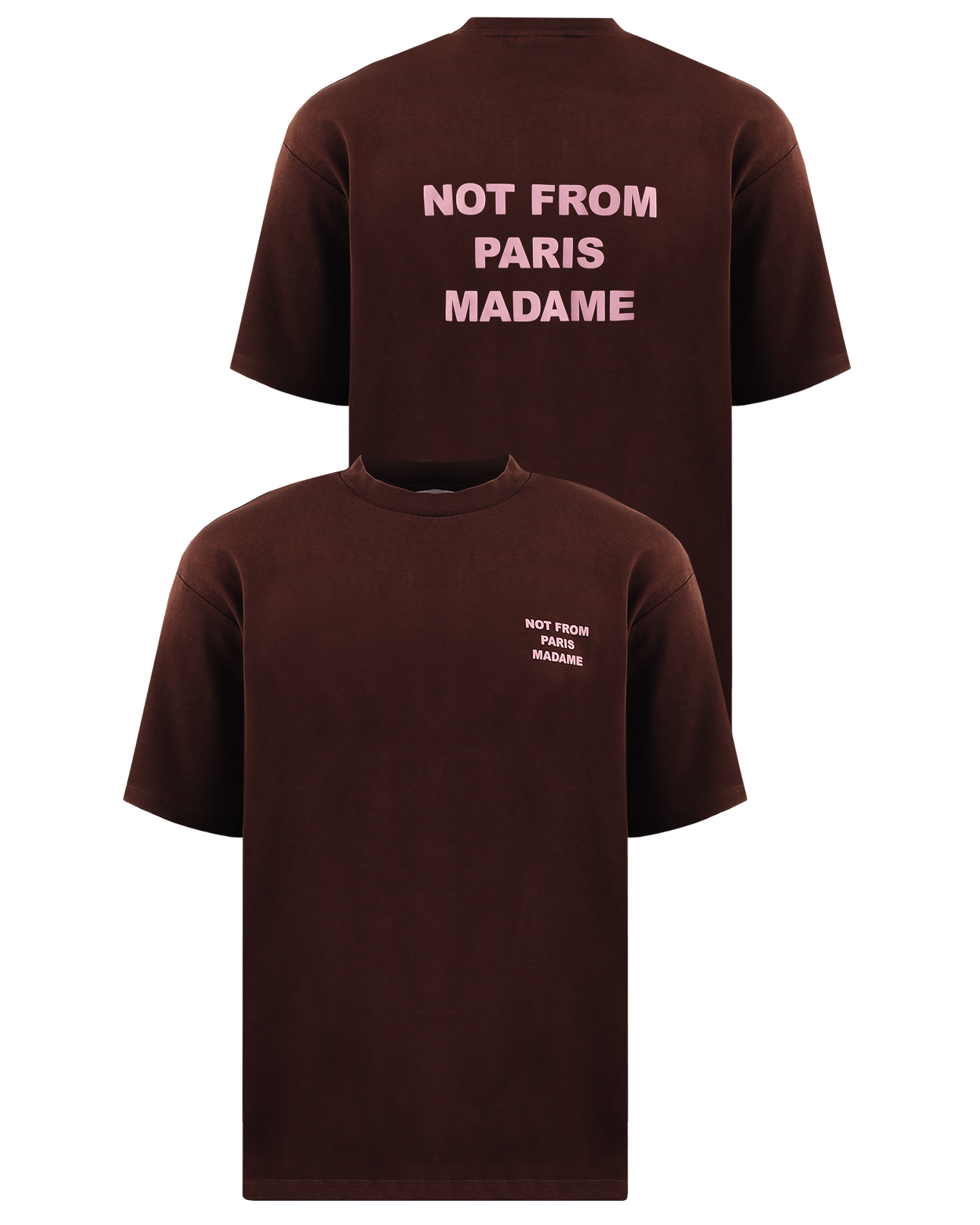 Heren Le T-Shirt Slogan Wine Rood