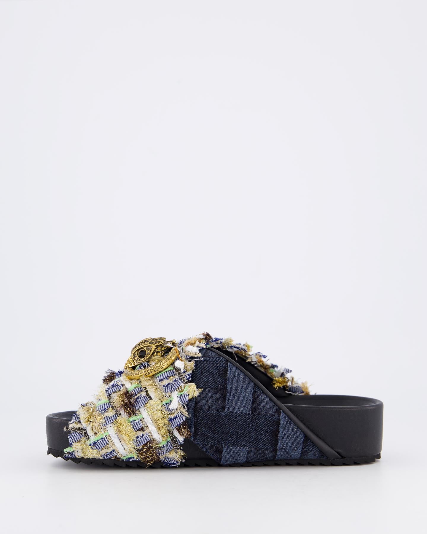 Dames Chelsea Cross Slipper Blauw