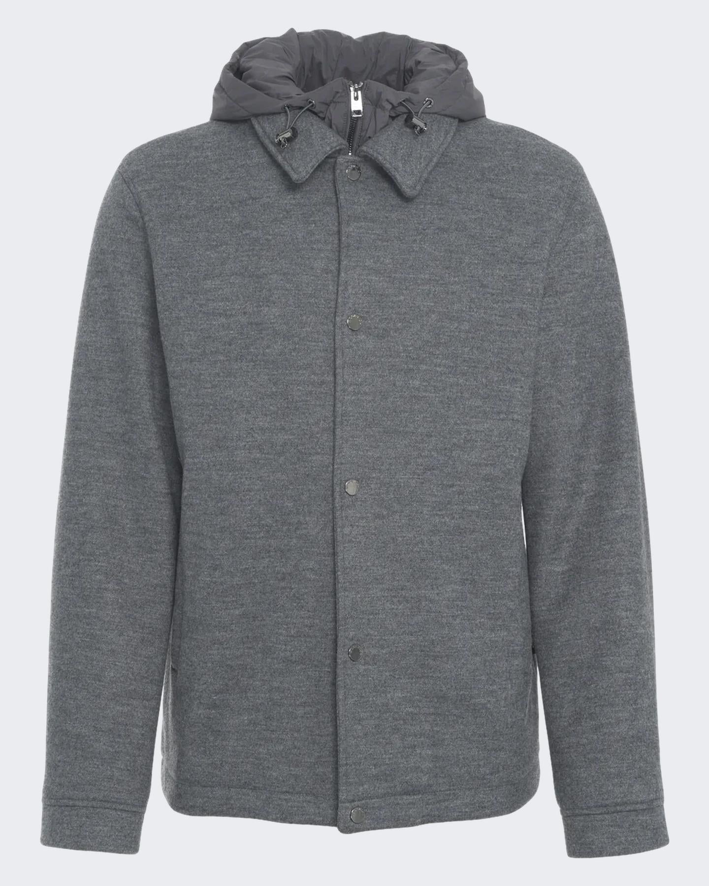 Heren Knitted Wool Shirt Jacket