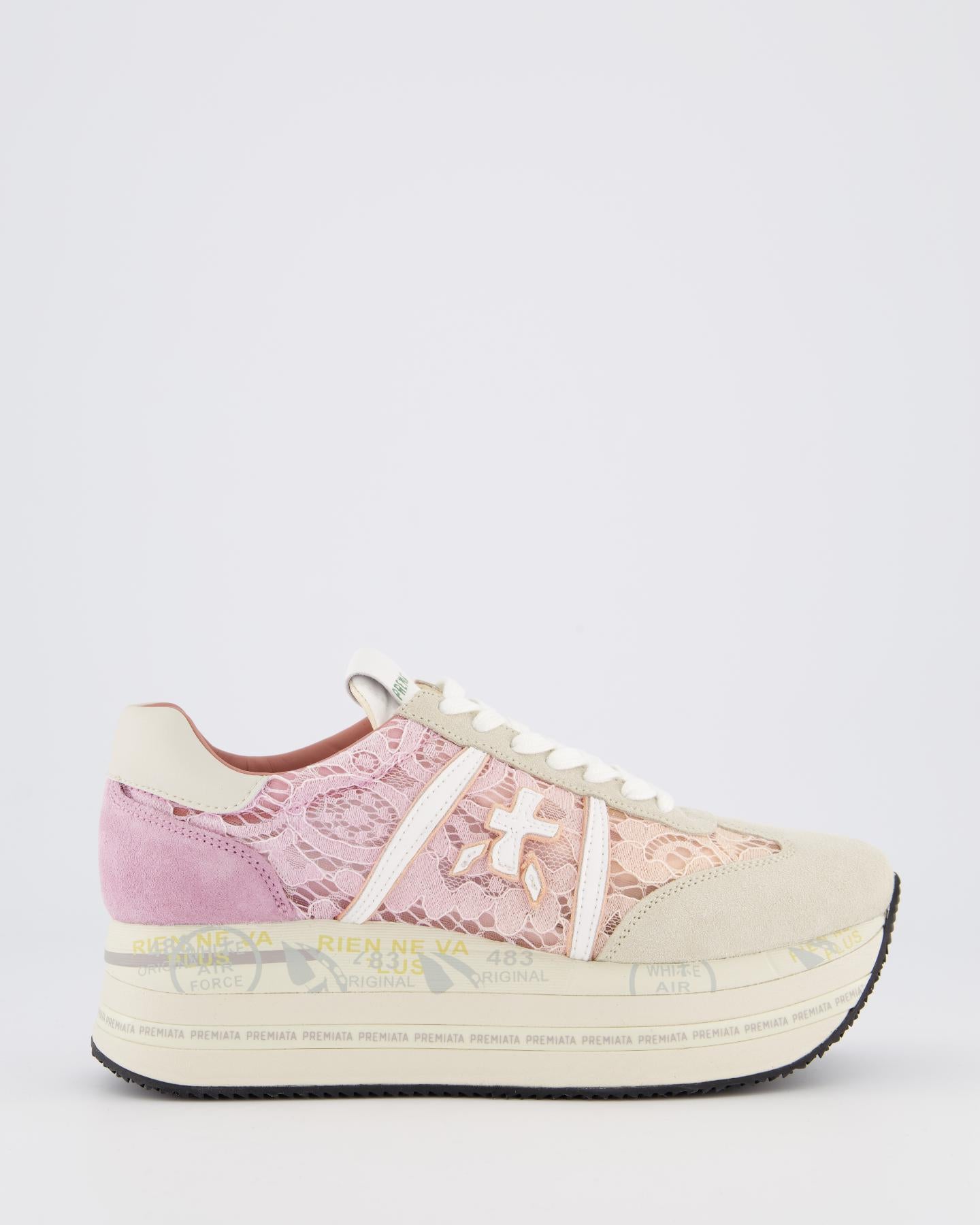 Dames Beth Sneaker Beige/Roze