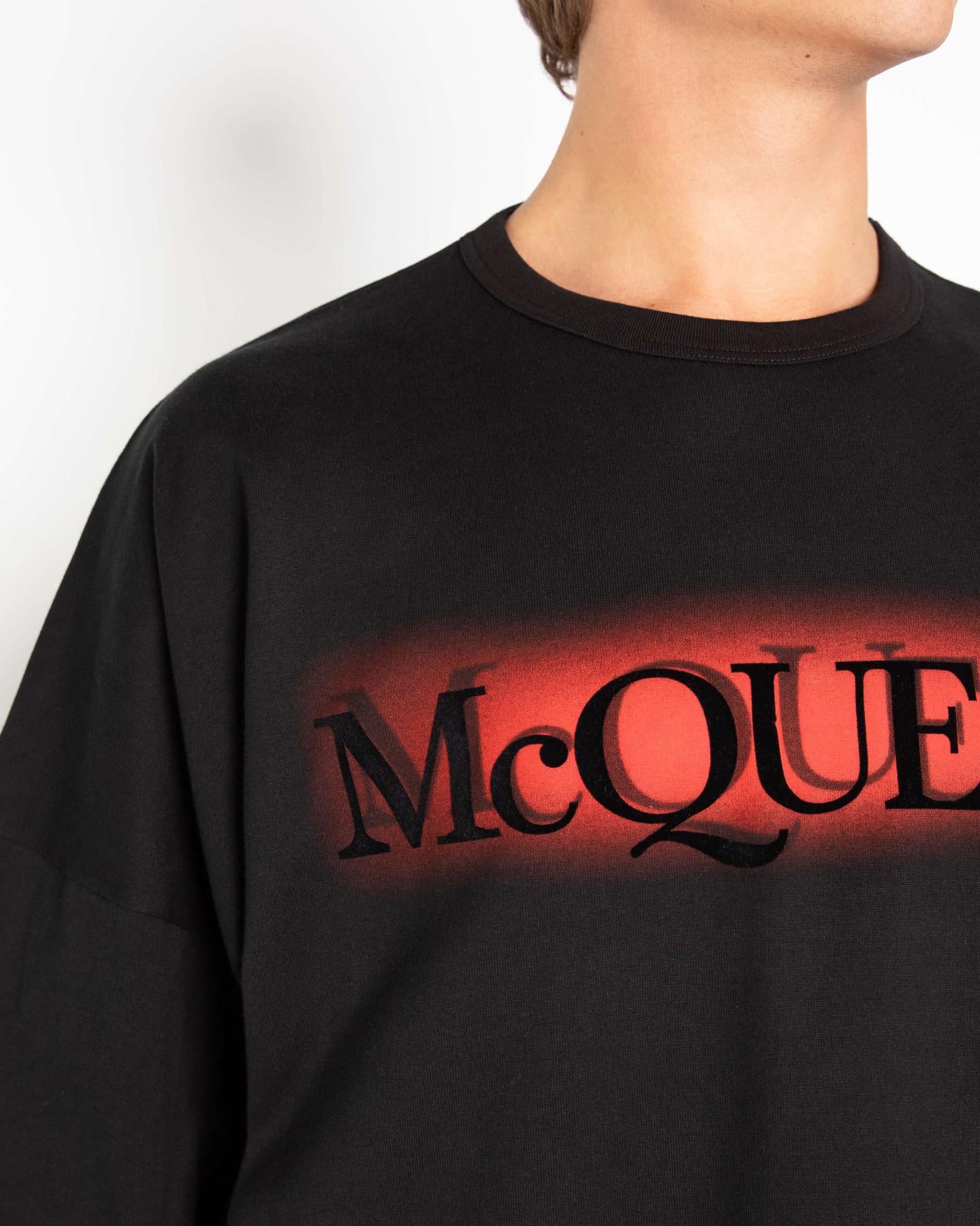 Heren Glow Logo T-shirt Zwart