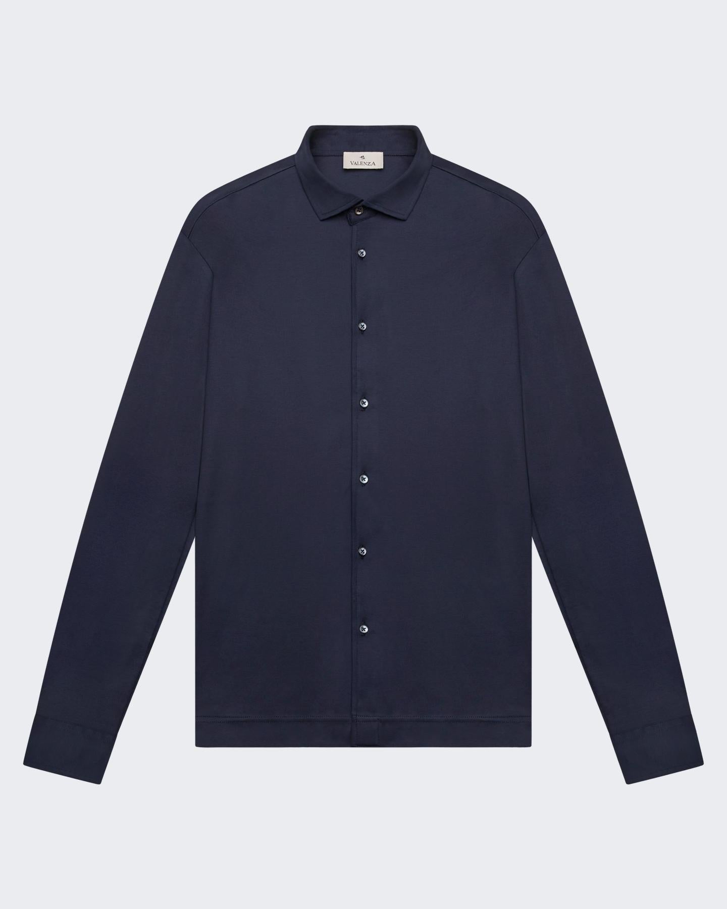 VALENZA Heren Interlock Supima Shirt L/S - Eleganza.nl