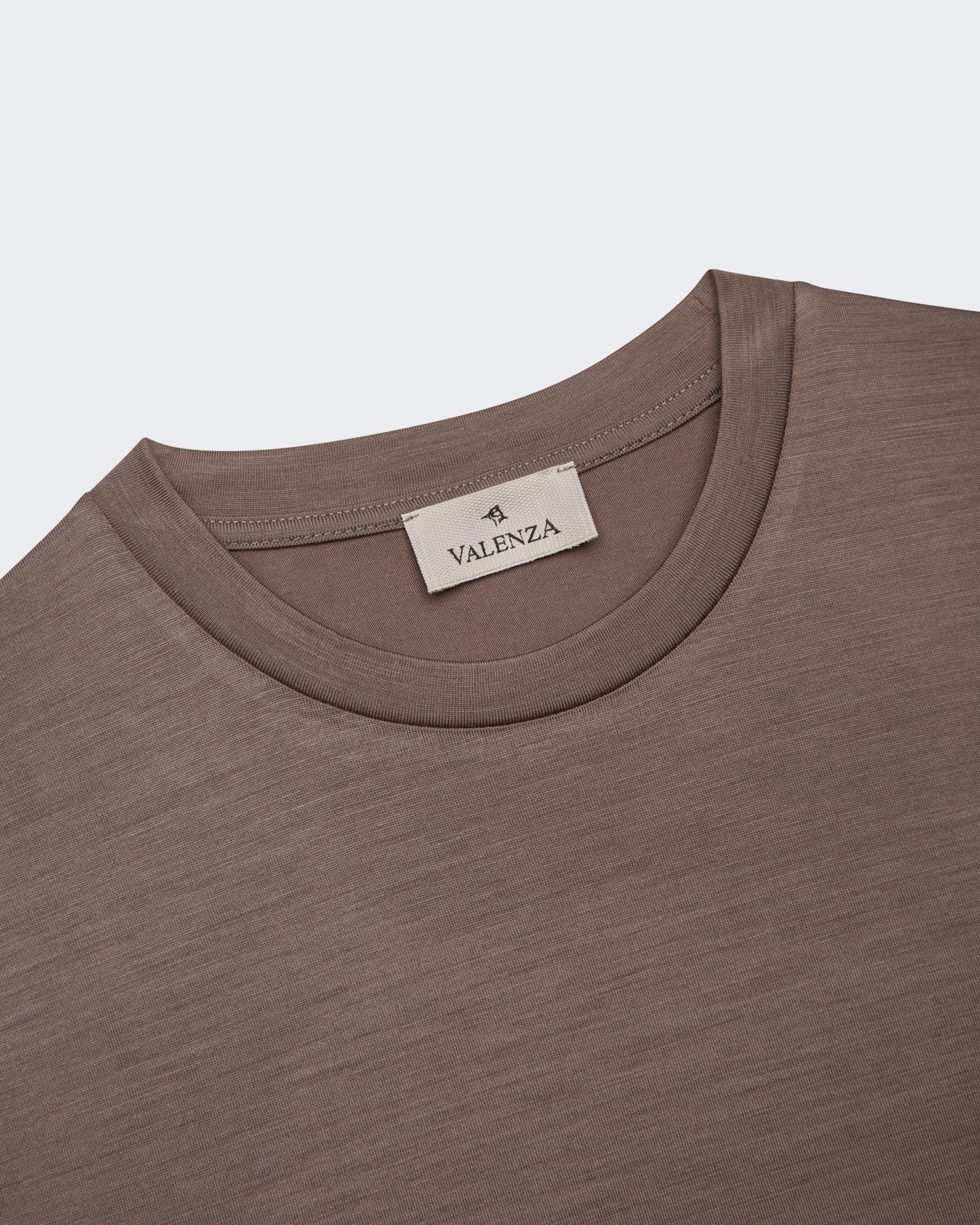 VALENZA Heren Merino T-Shirt Crew Neck - Eleganza.nl