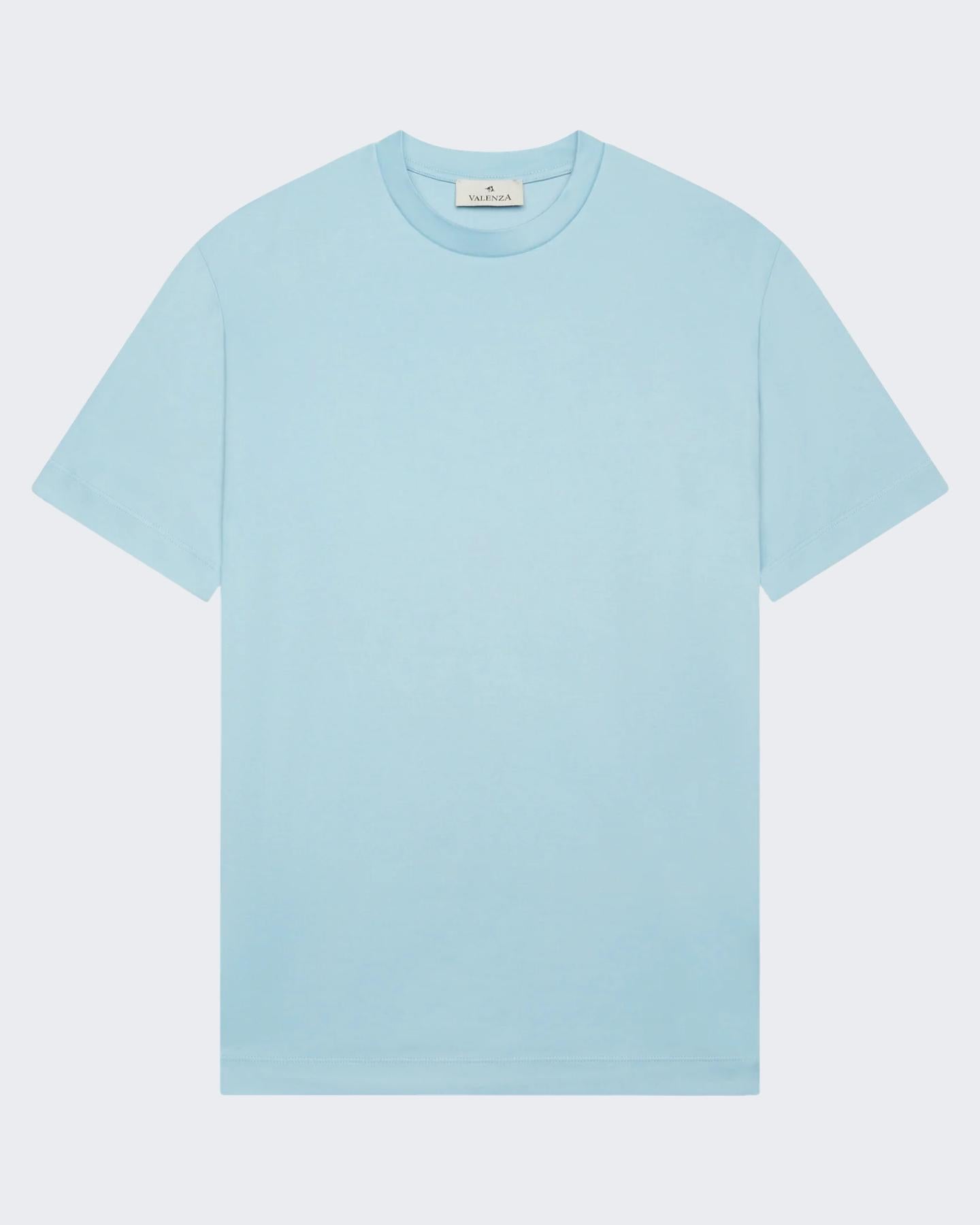 VALENZA Heren Interlock Supima T-Shirt Blauw