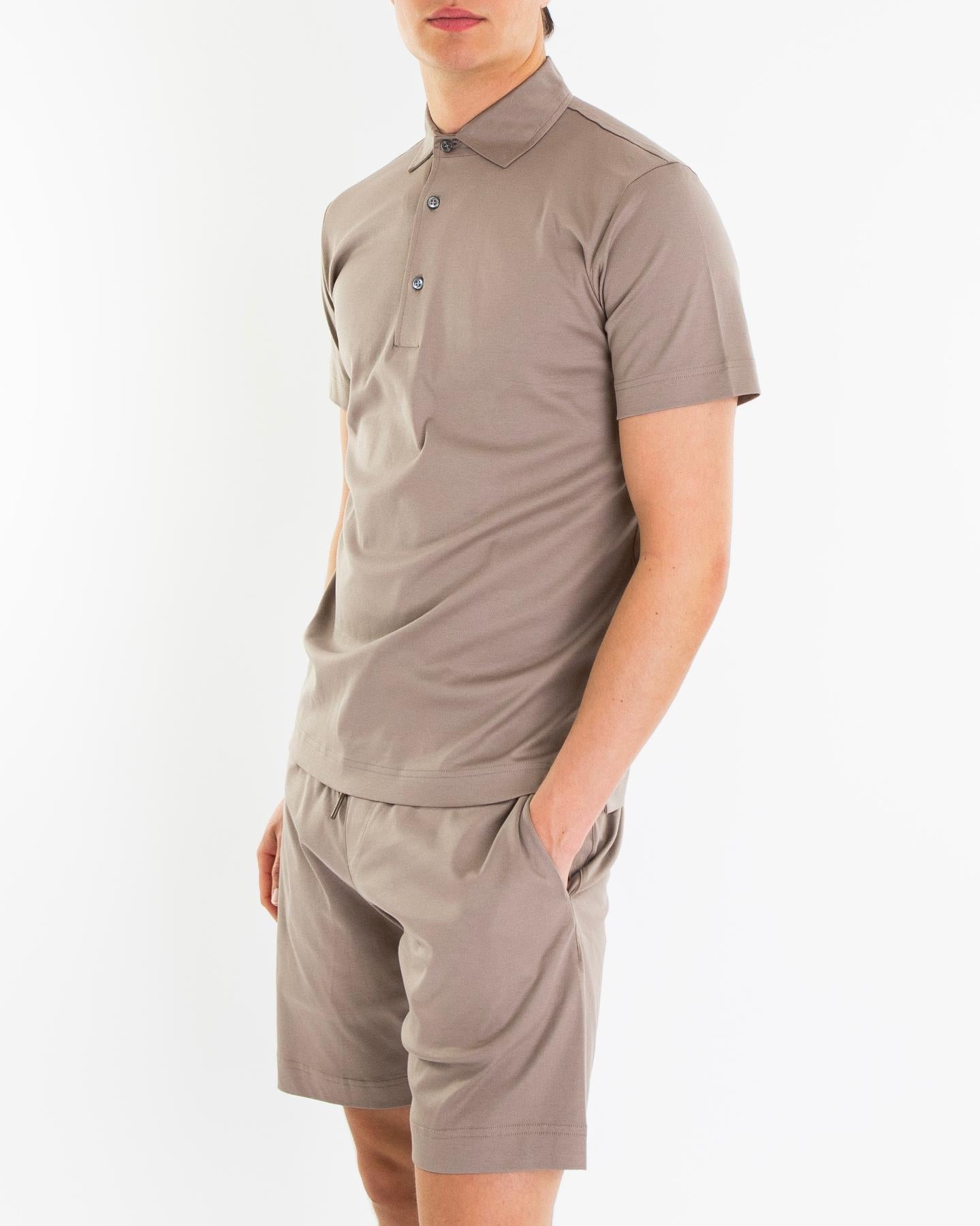 Heren Supima Polo Schiller Grijs