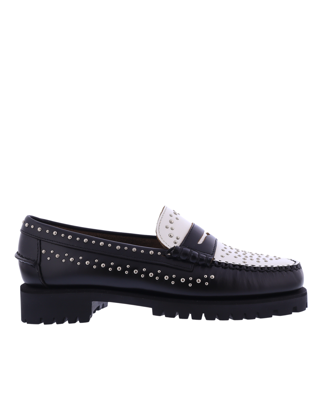 Dames Dan Studs Loafer Zwart/Wit