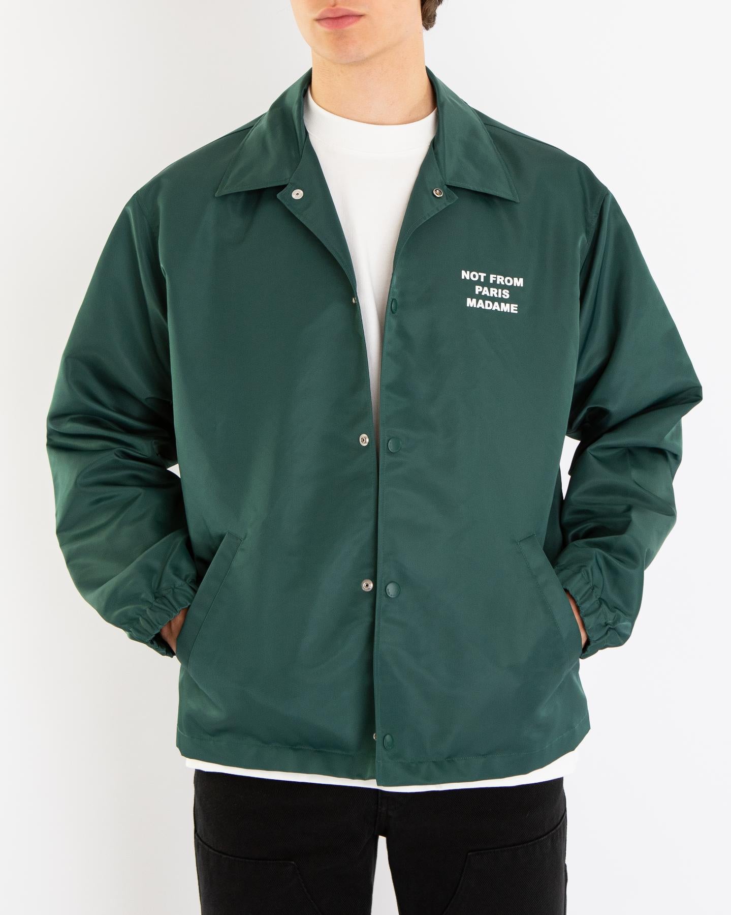 Heren Slogan Jacket Groen
