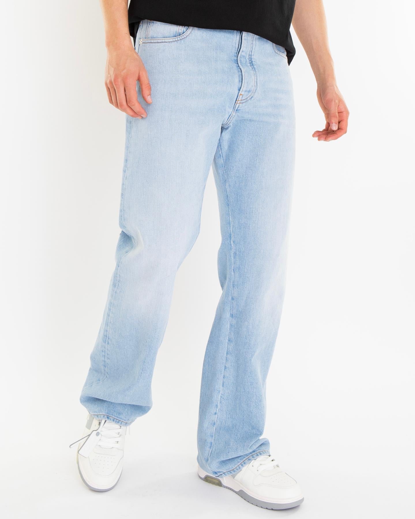 Heren Fresco Diag Relaxed Jeans Blau
