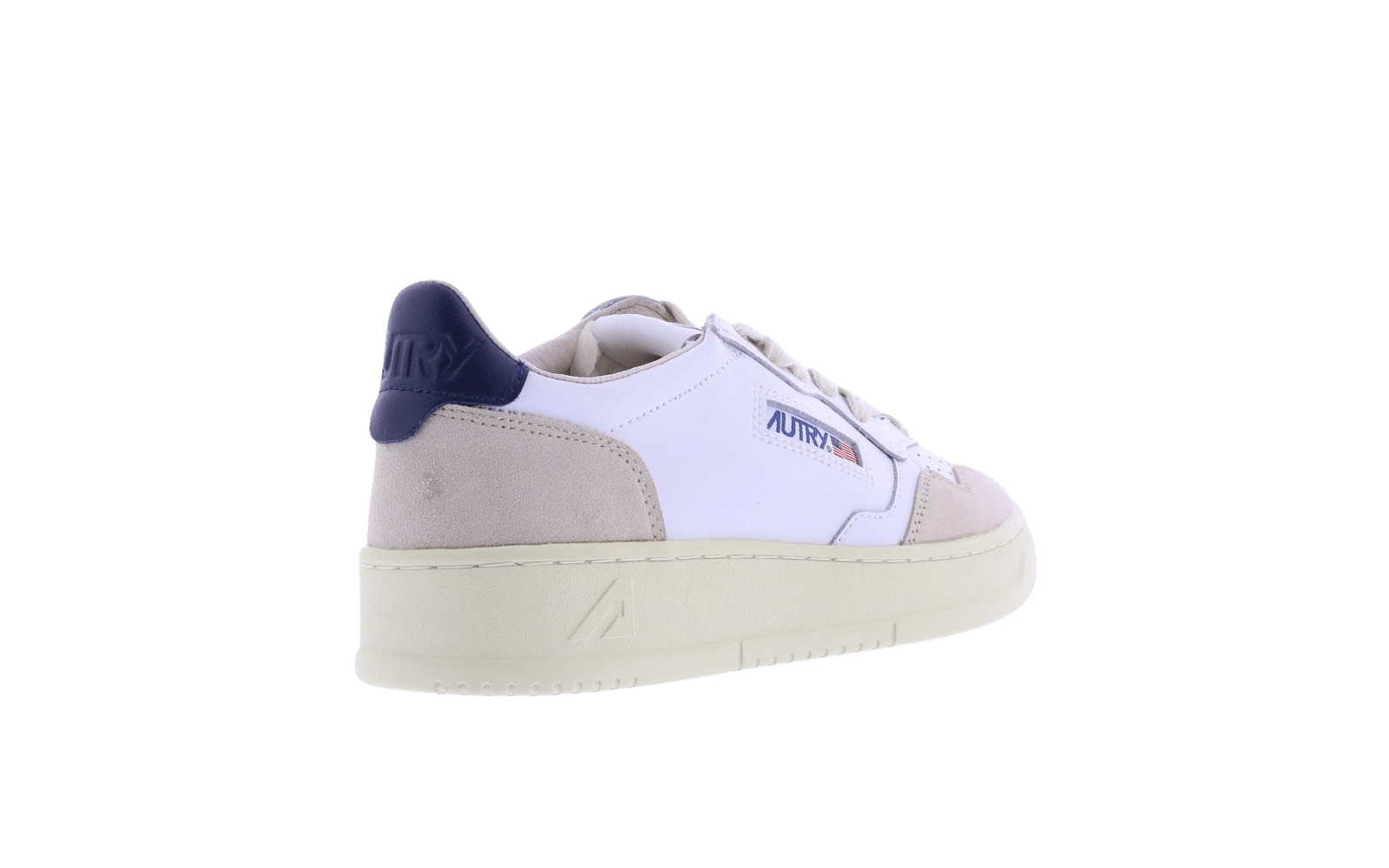 Dames Autry 01 Low leer/suede wit/bl