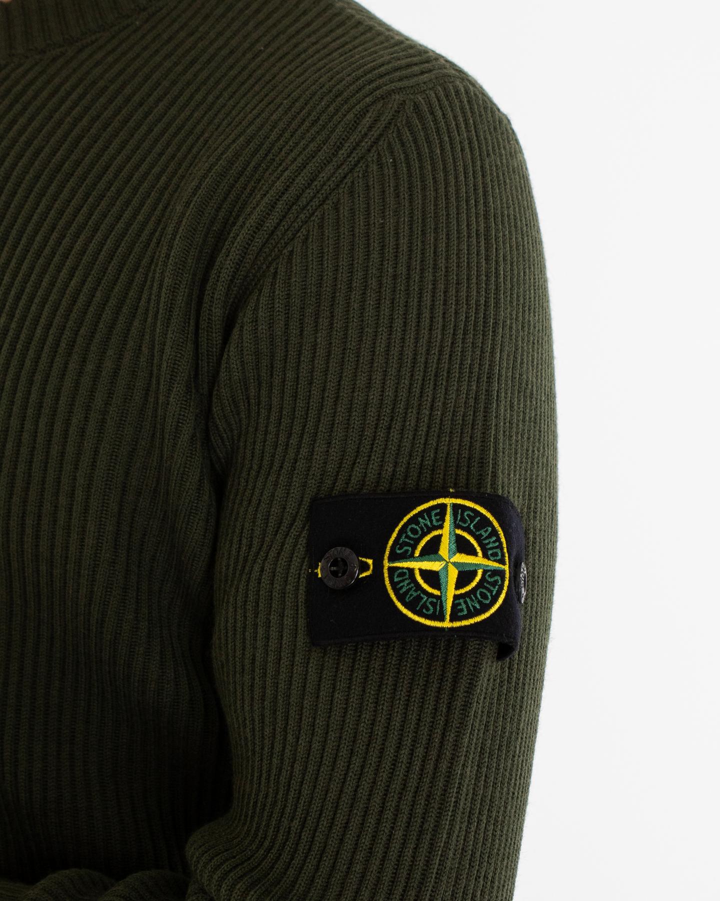 Heren Logo Patch Knitted Groen