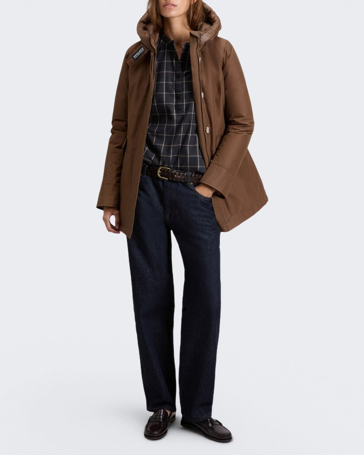 Woolrich Dames Arctic Parka winterjas met capuchon Bruin - Eleganza.nl