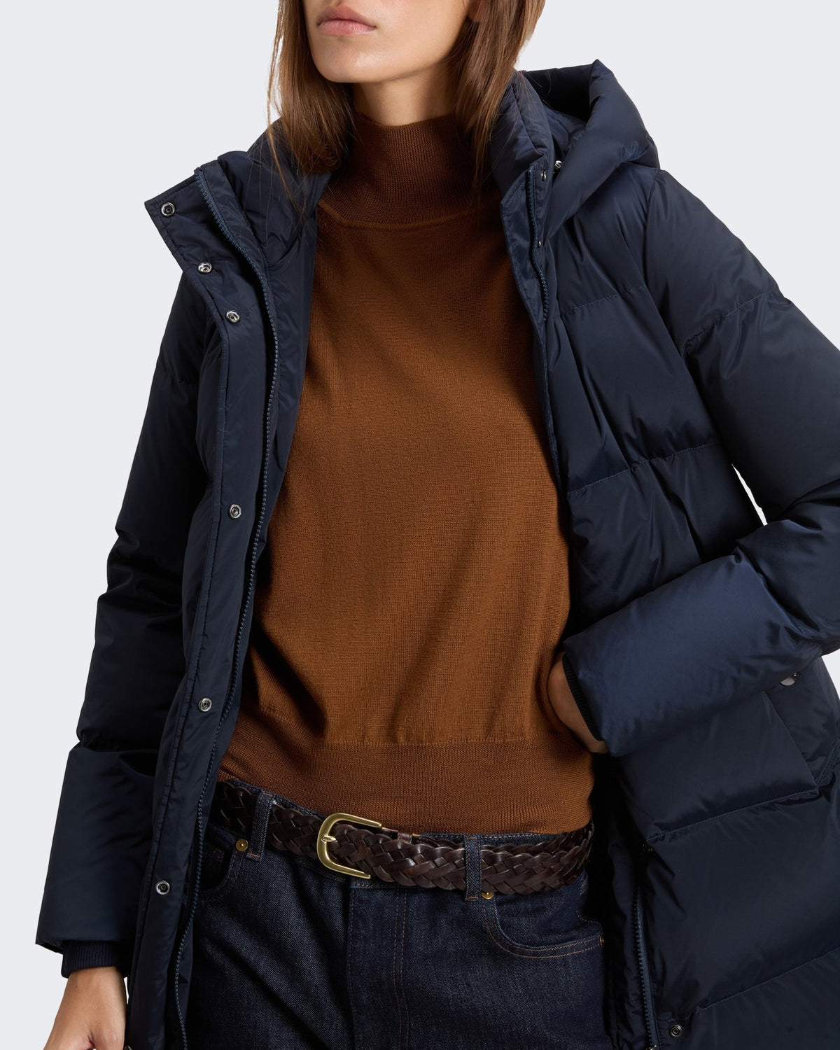Woolrich Dames Kelly jacket melton blauw - Eleganza.nl