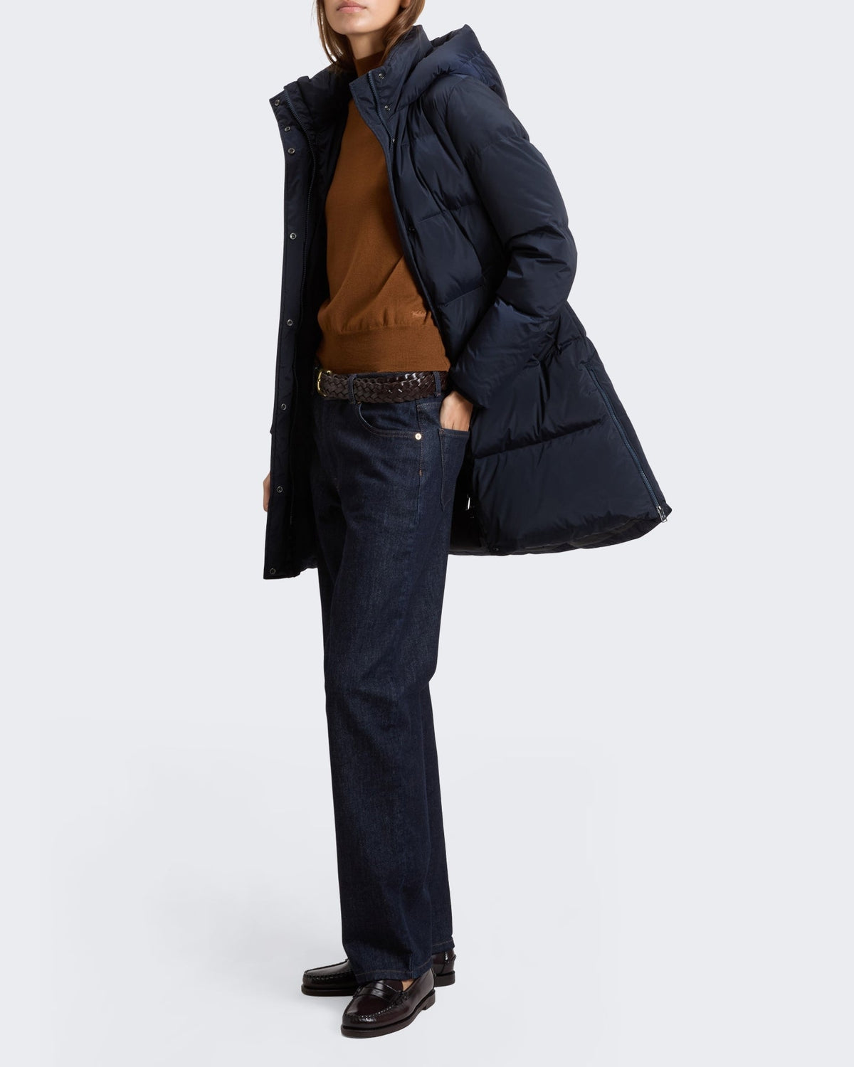 Woolrich Dames Kelly jacket melton blauw - Eleganza.nl