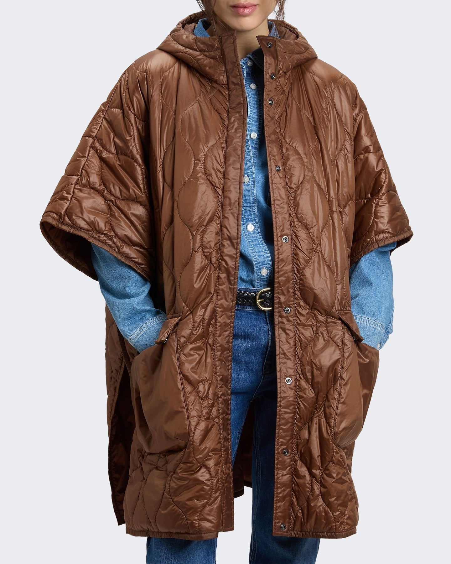 Woolrich Dames Light nylon cape Beige - Eleganza.nl