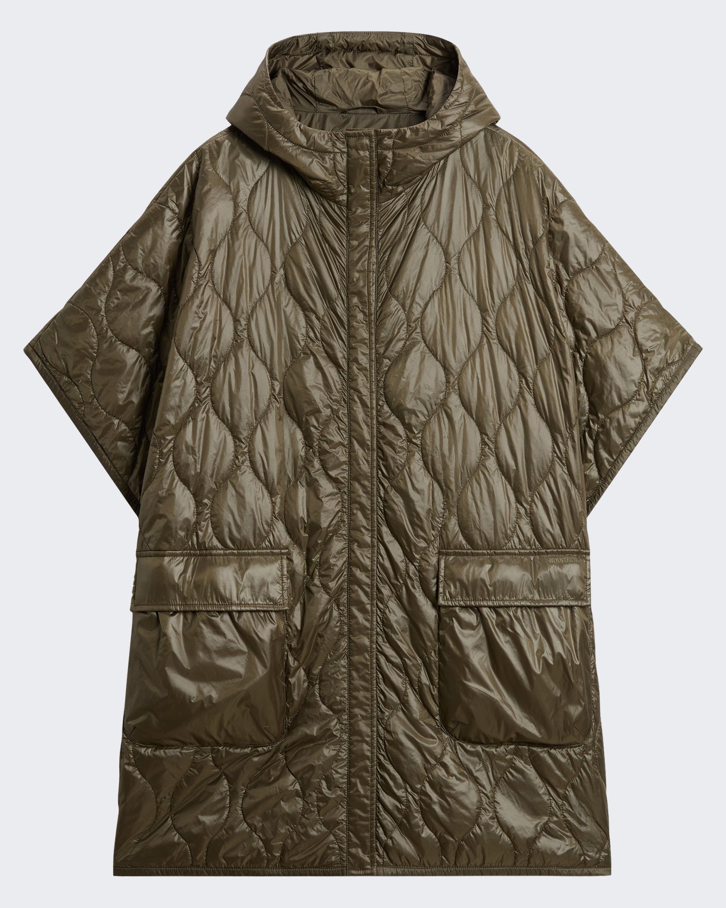 Woolrich Dames Light nylon cape Groen - Eleganza.nl