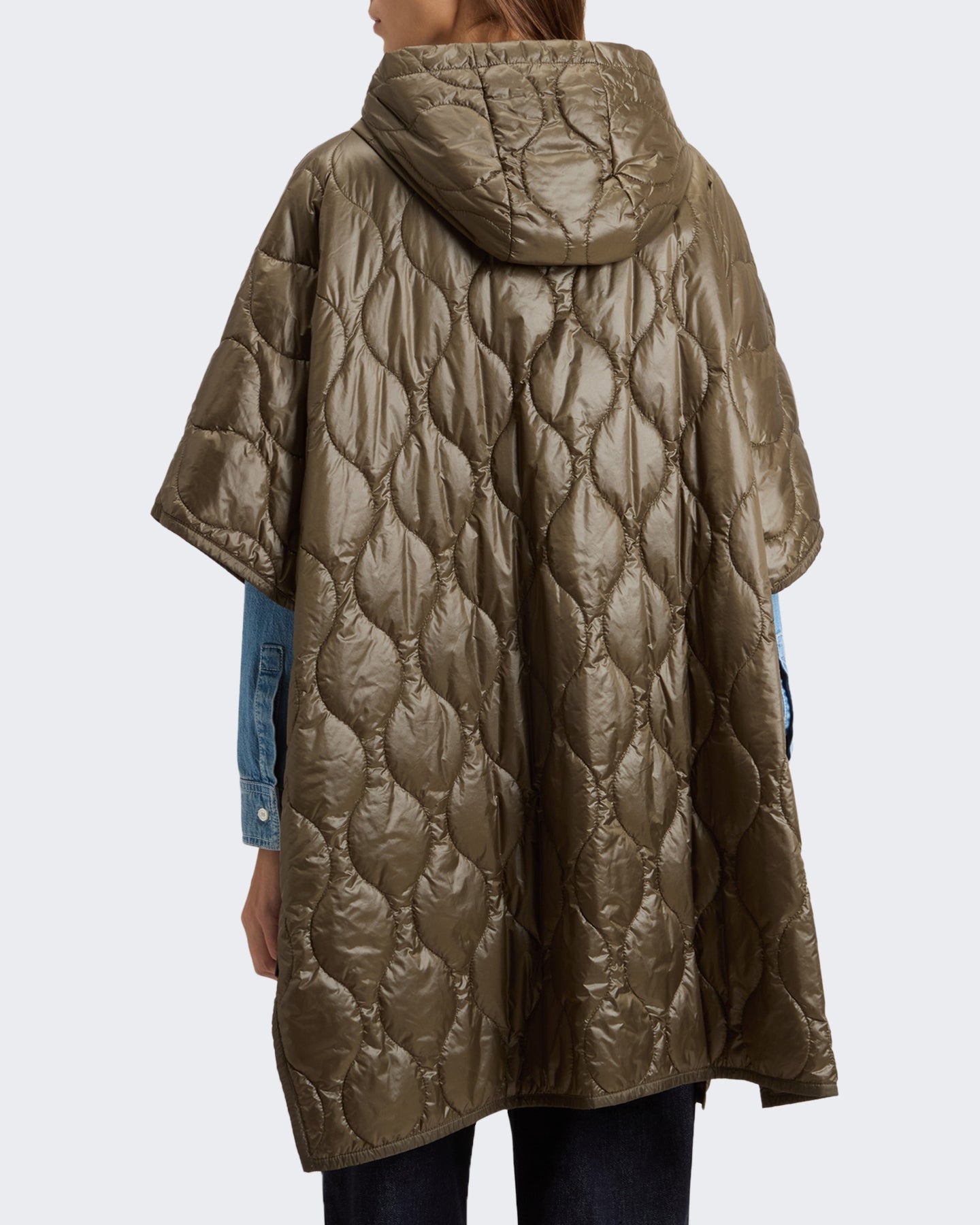 Woolrich Dames Light nylon cape Groen - Eleganza.nl