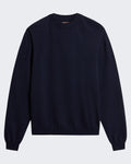 Heren Lamswollen sweater met ronde hals Blauw — huidige kleur
