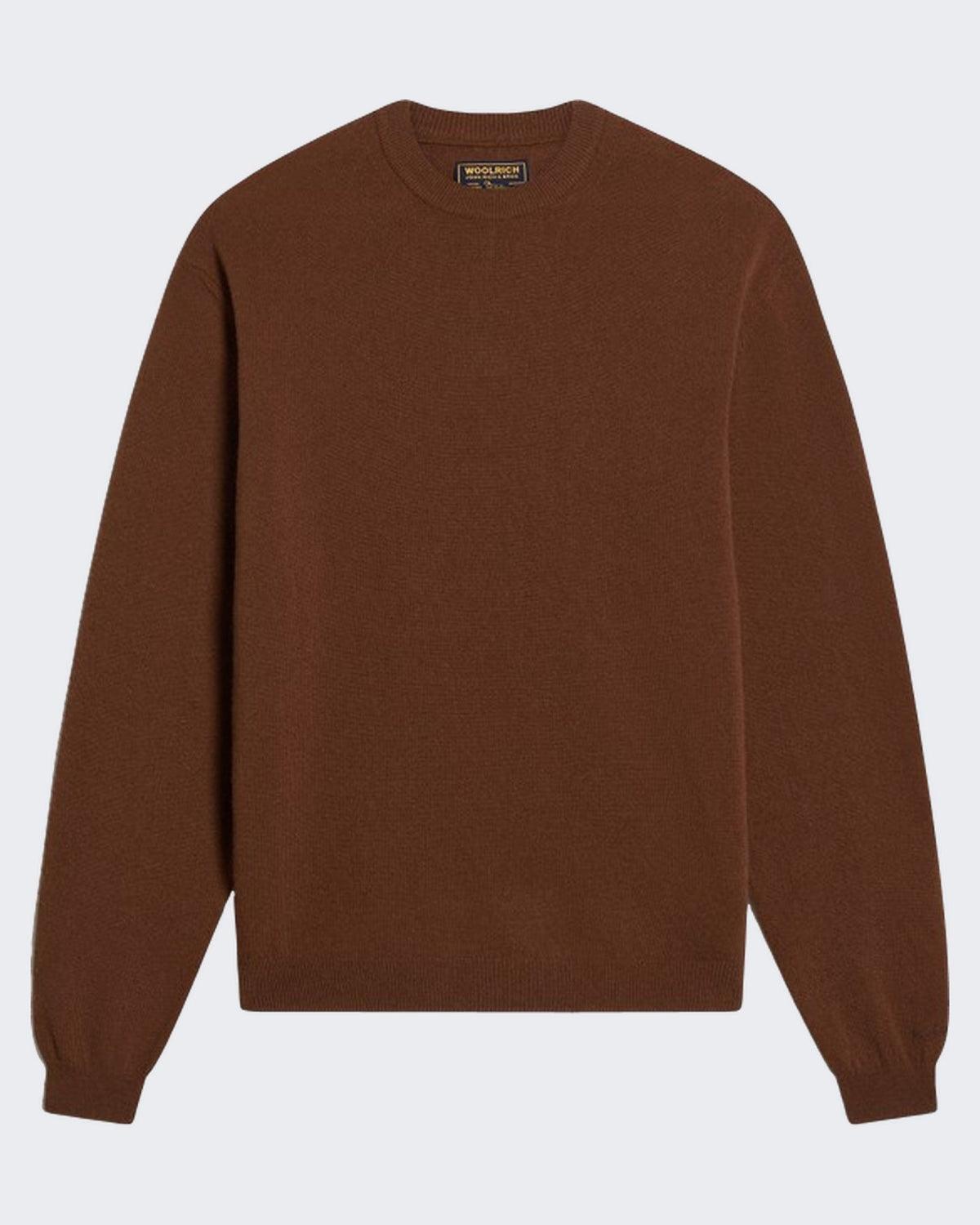 Woolrich Heren Lamswollen sweater met ronde hals Bruin - Eleganza.nl