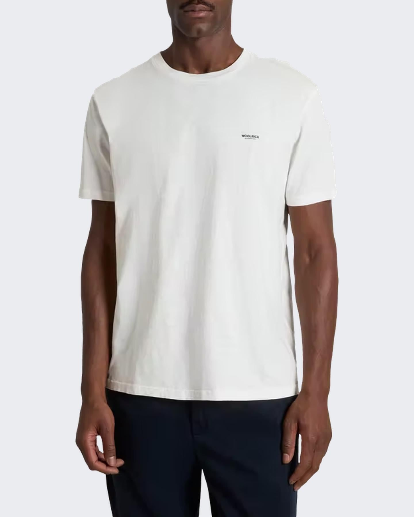 Woolrich Heren Slub Logo T-Shirt - Eleganza.nl