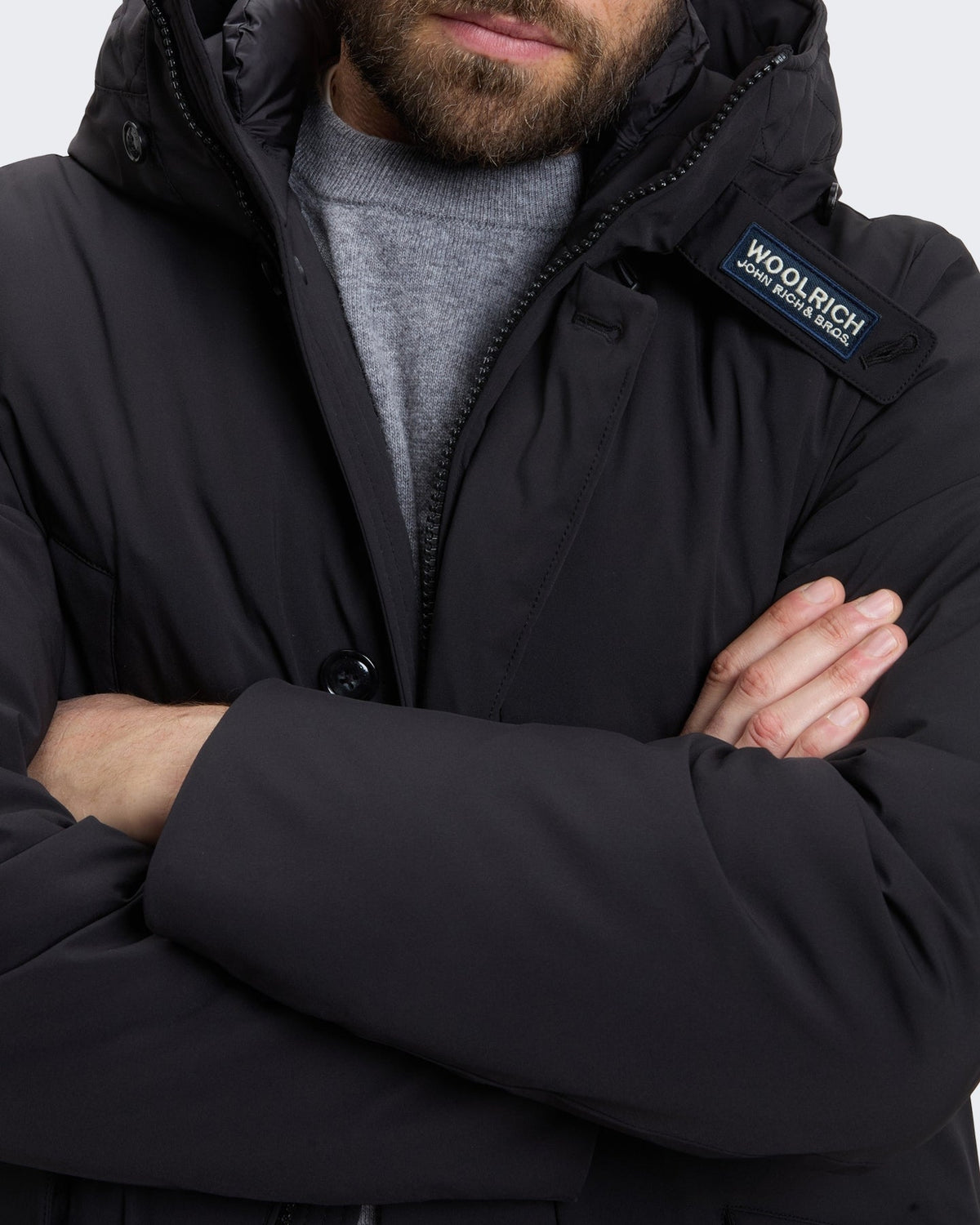 Woolrich Heren Stretch parka Zwart - Eleganza.nl