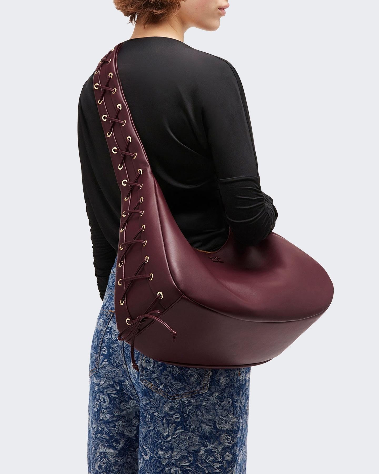 Dames Medium Laces Hobo Bag