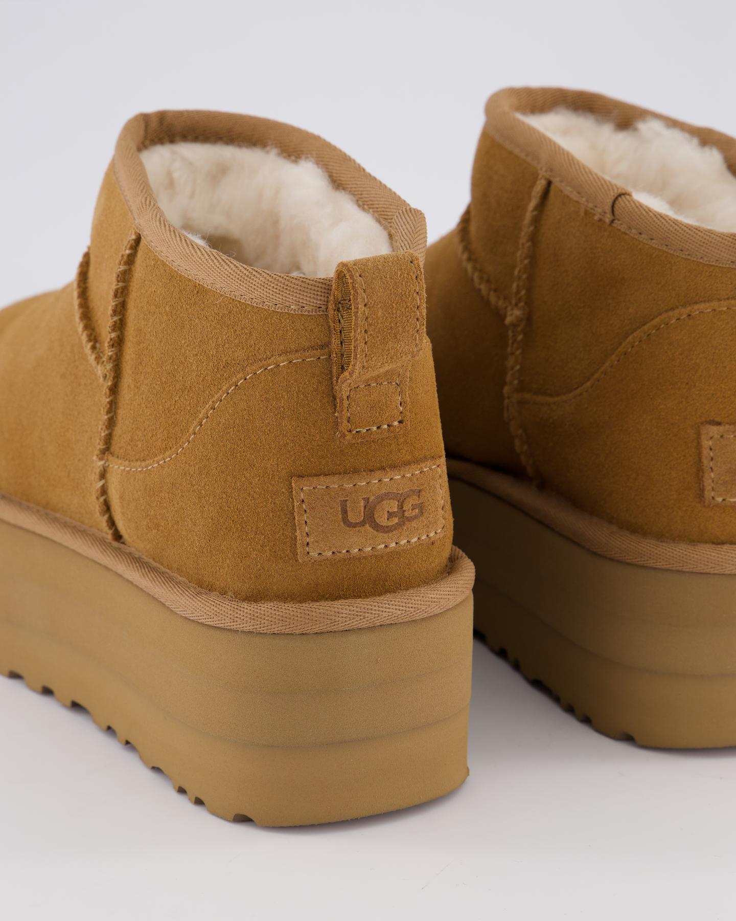 Dames Ultra Mini Platform Chestnut