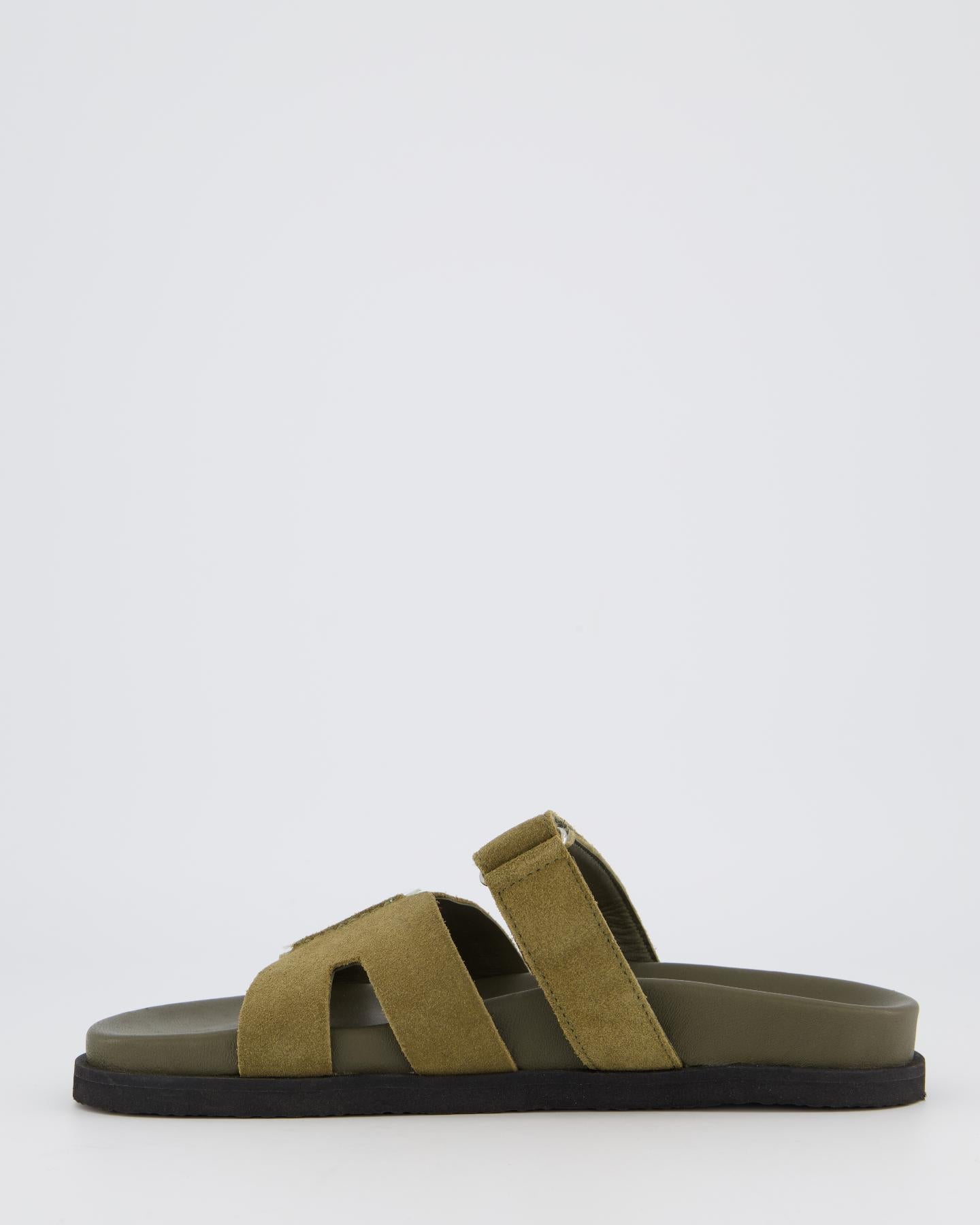 Dames Ibiza Slipper Groen Suede