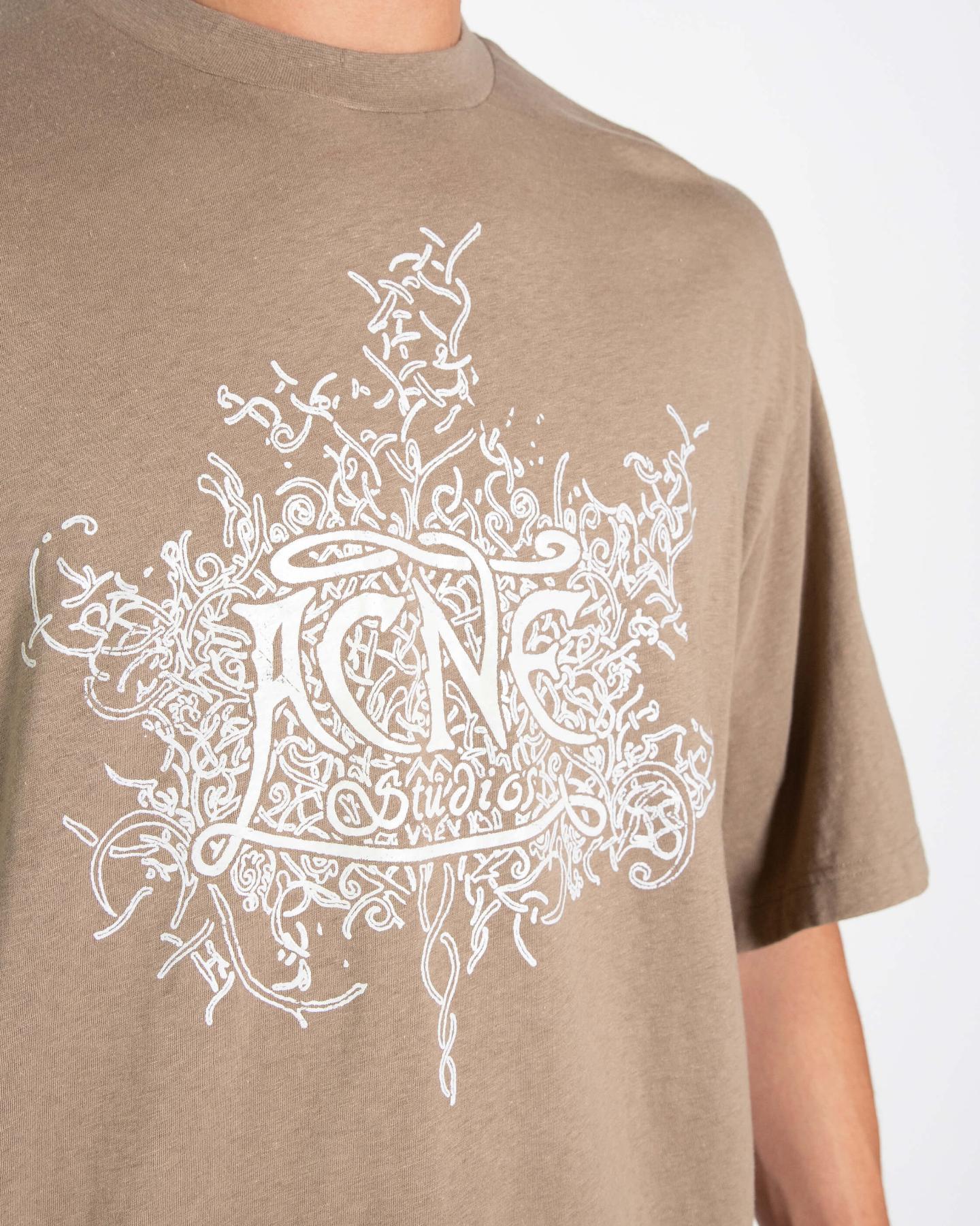 Heren Glow in the Dark Logo Beige